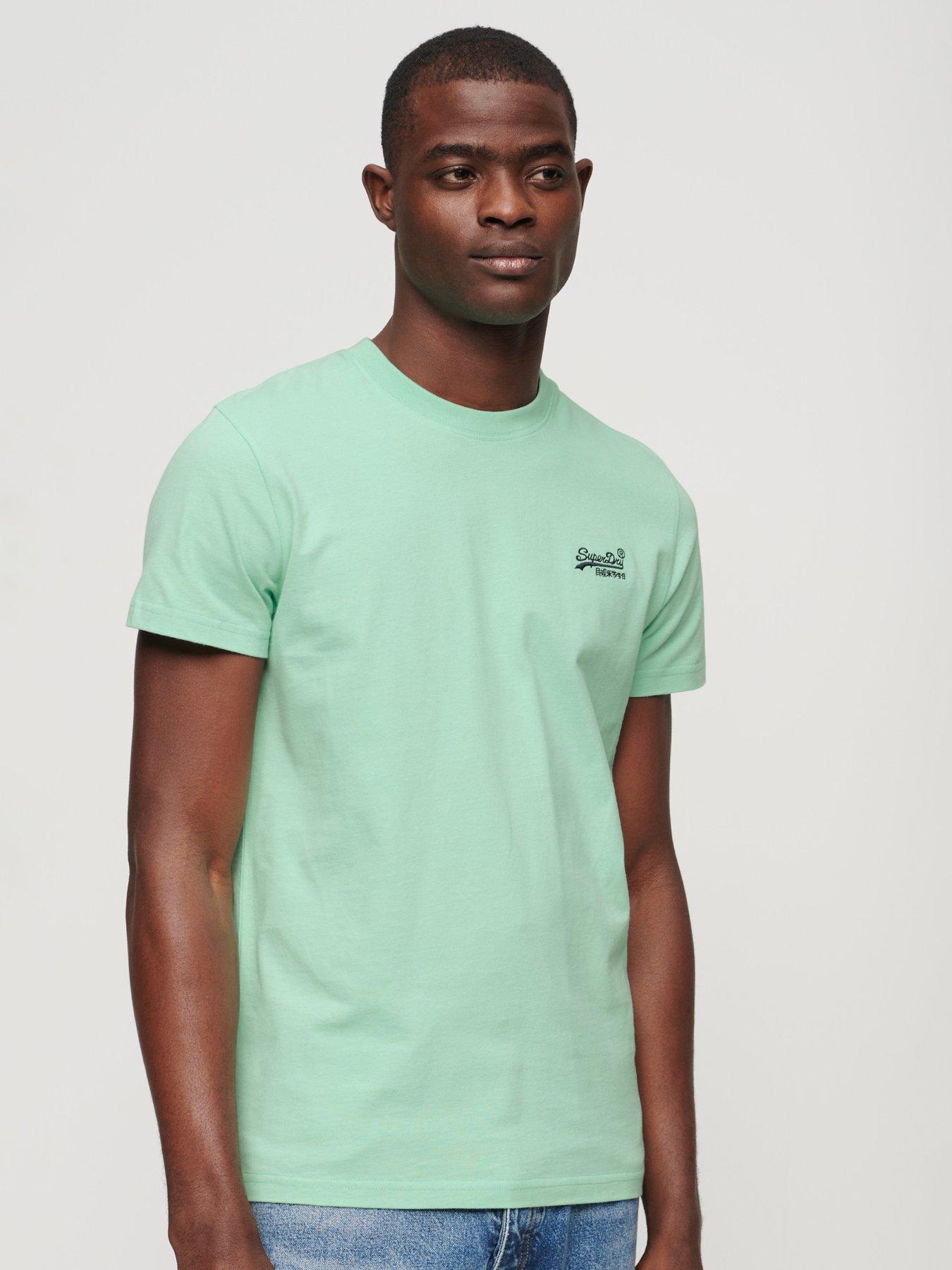 undefined Superdry Essential Logo Embroidered T-Shirt - Light Green