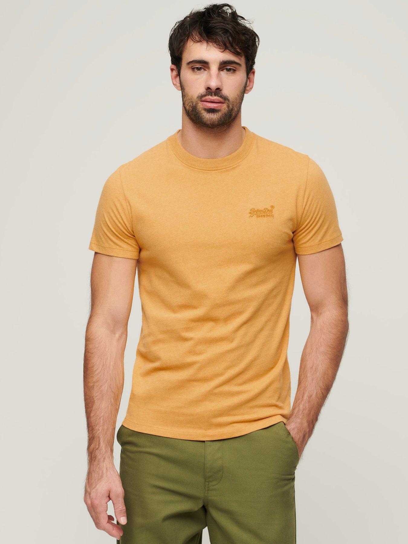 undefined Superdry Essential Logo Embroidered T-Shirt - Yellow