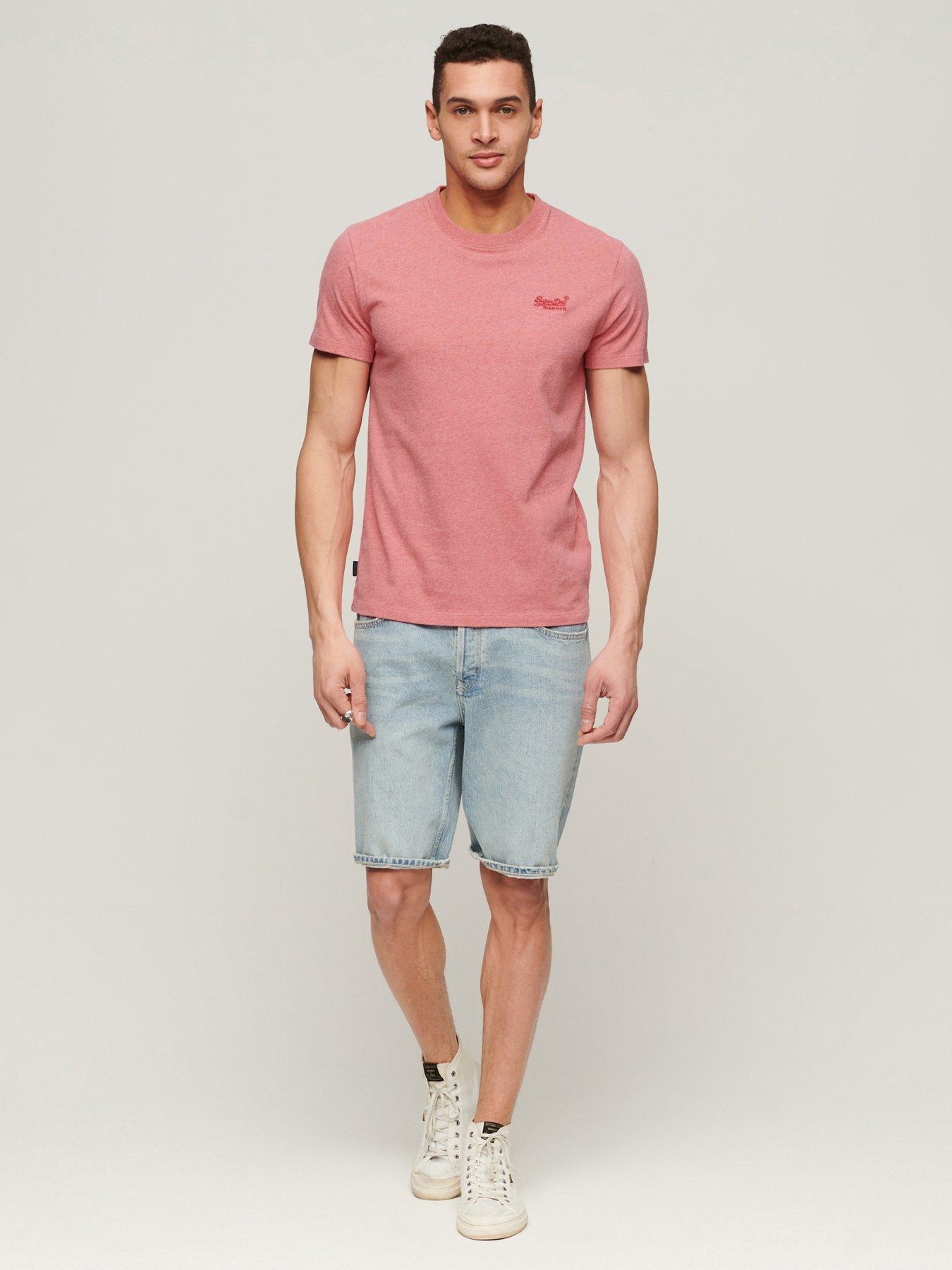 Image 1 of 3 of Superdry Superdry Essential Logo Embroidered T-Shirt - Pink