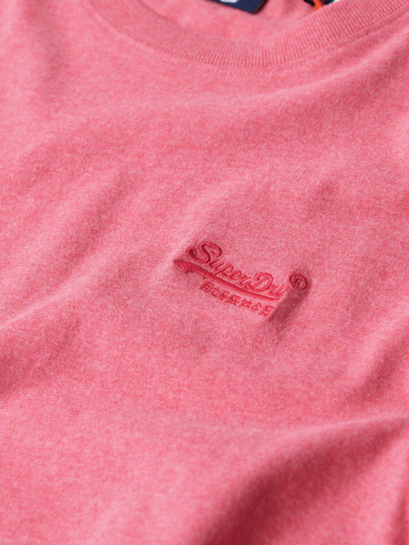Image 3 of 3 of Superdry Superdry Essential Logo Embroidered T-Shirt - Pink