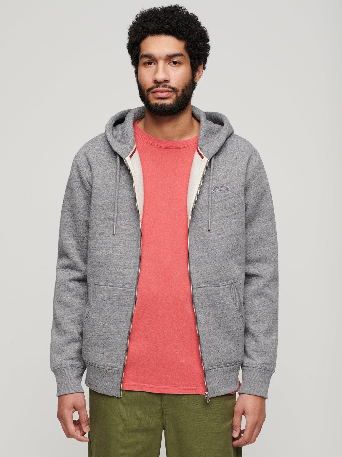 Superdry Essential Logo Zip Hoodie Dark Grey Very Ireland