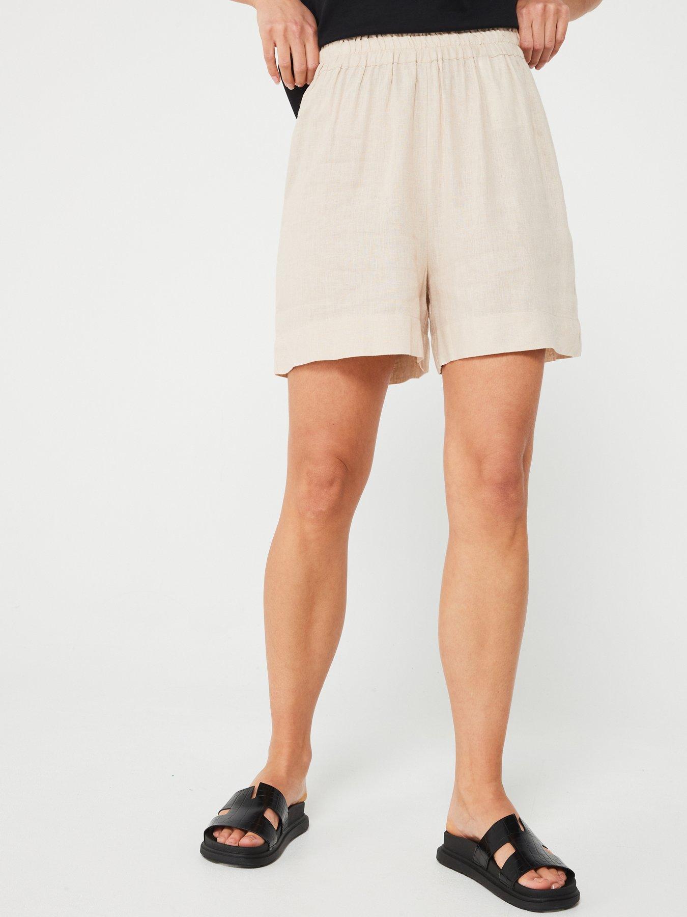 only-linen-shorts-beige