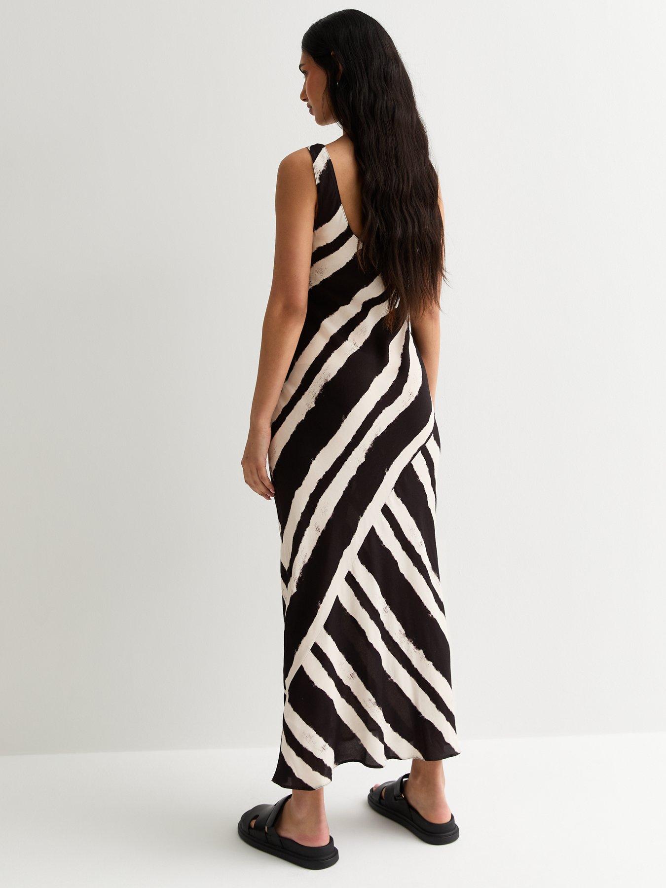 new-look-patterned-bias-cut-midi-slip-dress--blackstillFront