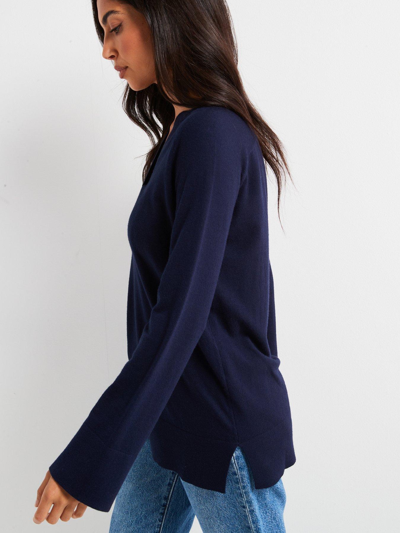 everyday-v-neck-longline-jumper-navydetail