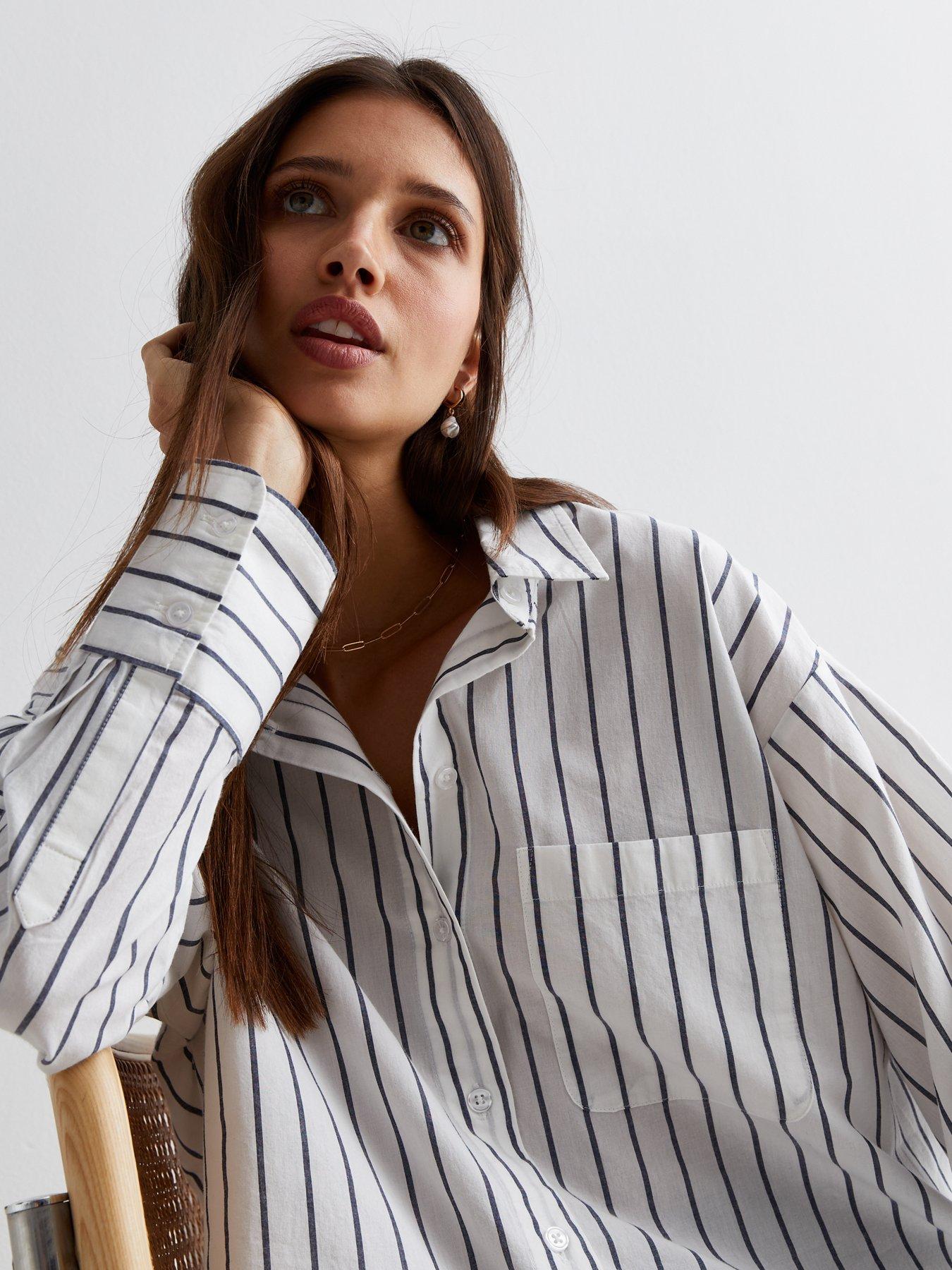 new-look-blue-stripe-poplin-long-sleeve-shirtoutfit