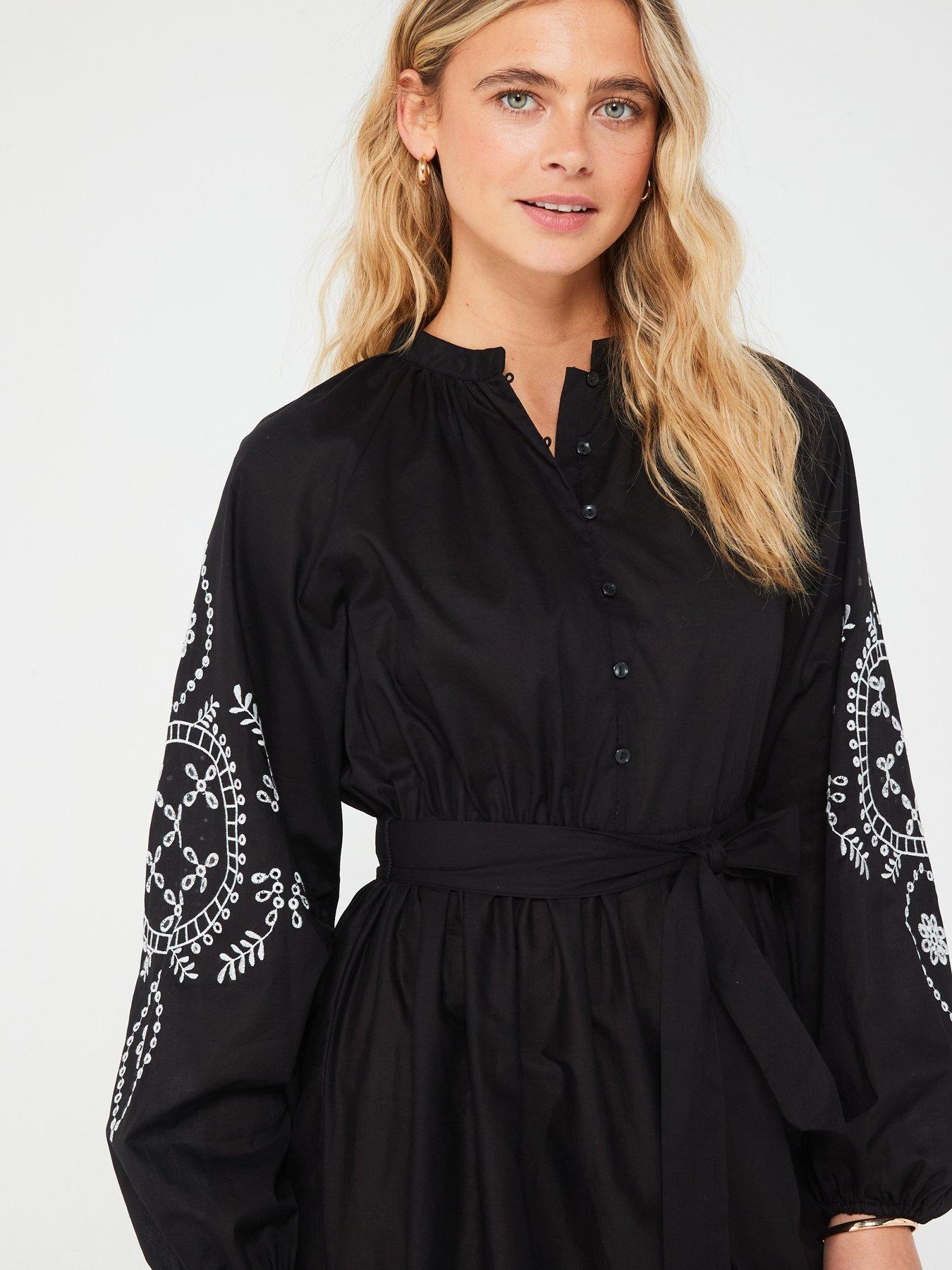 only-embroidered-detail-shirt-dress-blackoutfit