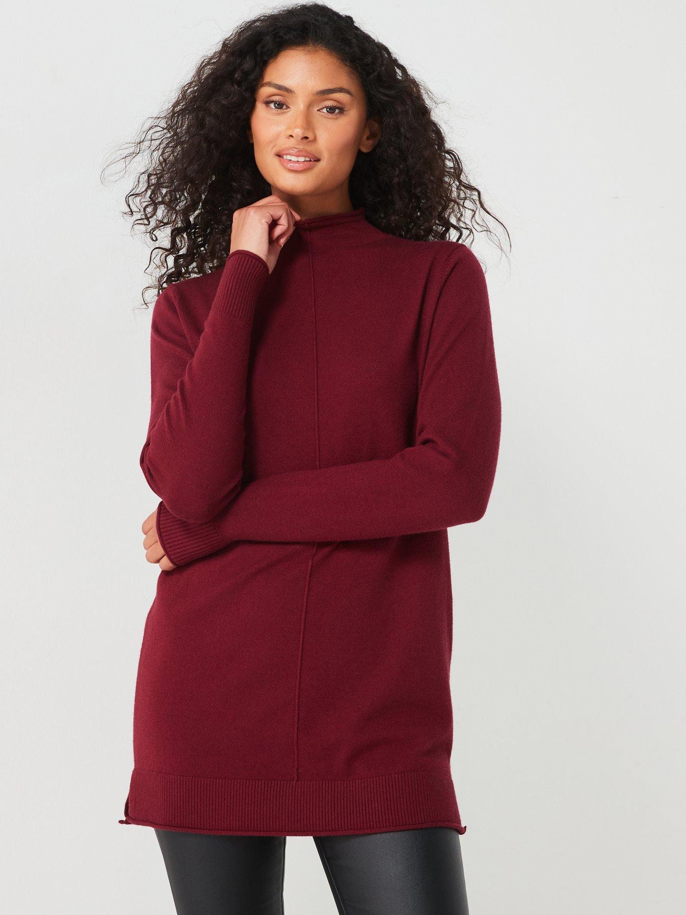 everyday-funnel-neck-seam-detail-longline-jumper-burgundy