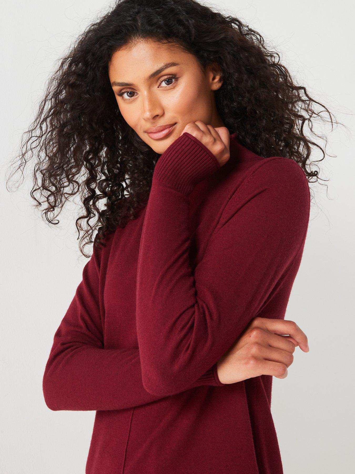 everyday-funnel-neck-seam-detail-longline-jumper-burgundyoutfit