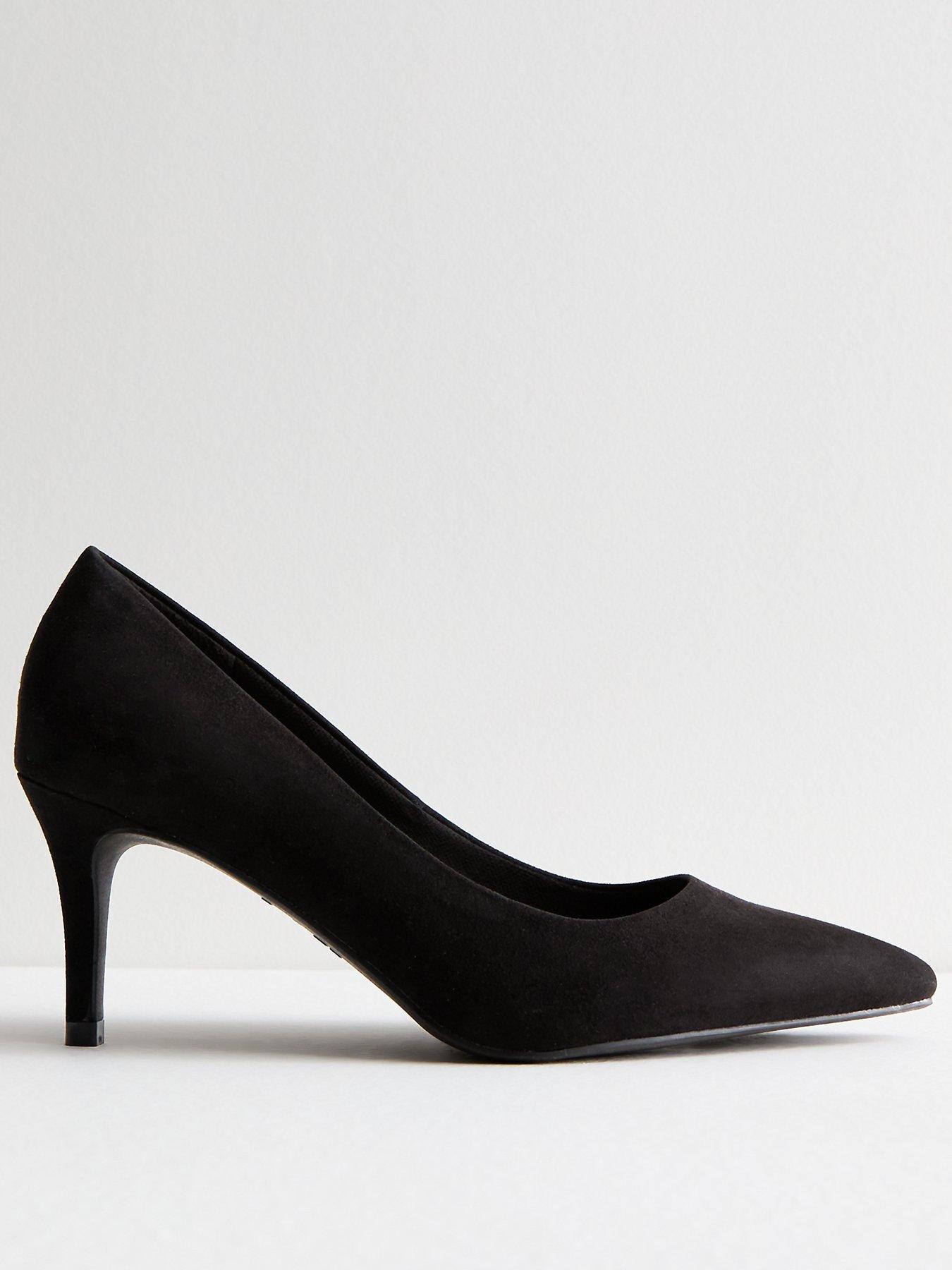 Women's Pointed Toe Black High Heels Classic Soft Sole Slip - Temu