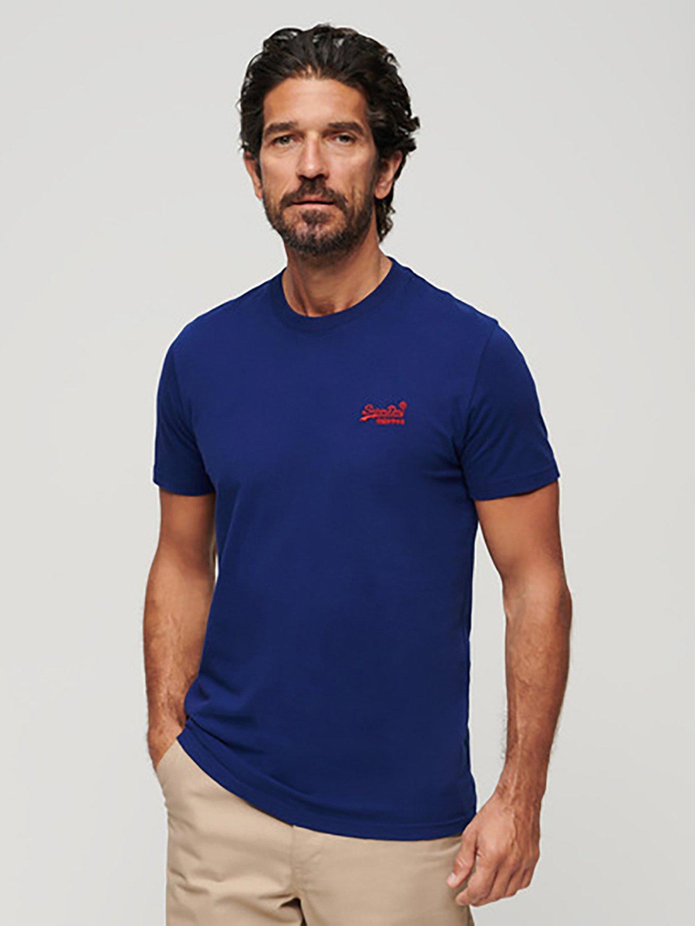 Superdry Superdry Essential Logo Embroidered T-Shirt - Dark Blue