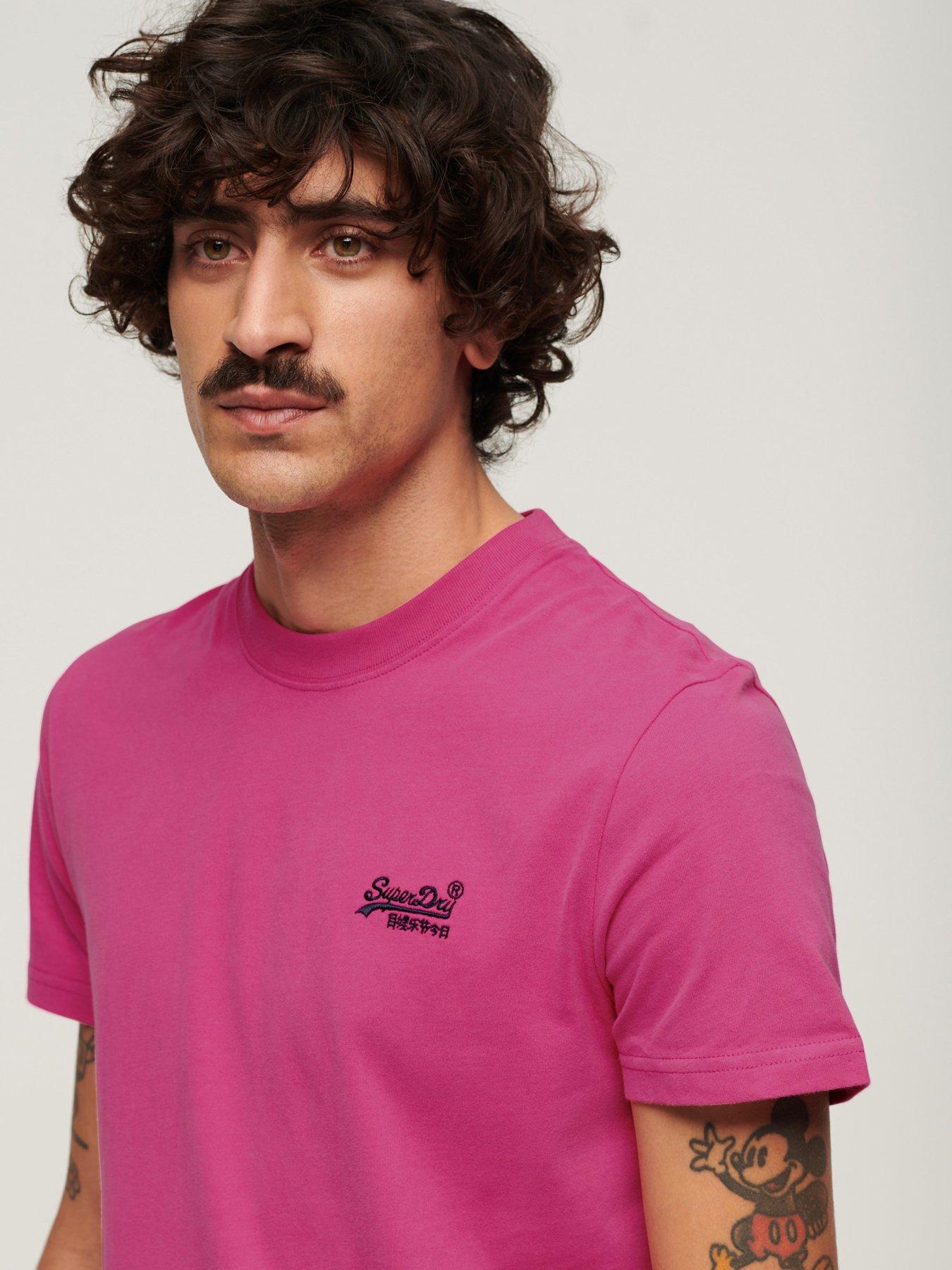 Image 2 of 5 of Superdry Superdry Essential Logo Embroidered T-Shirt - Bright Pink