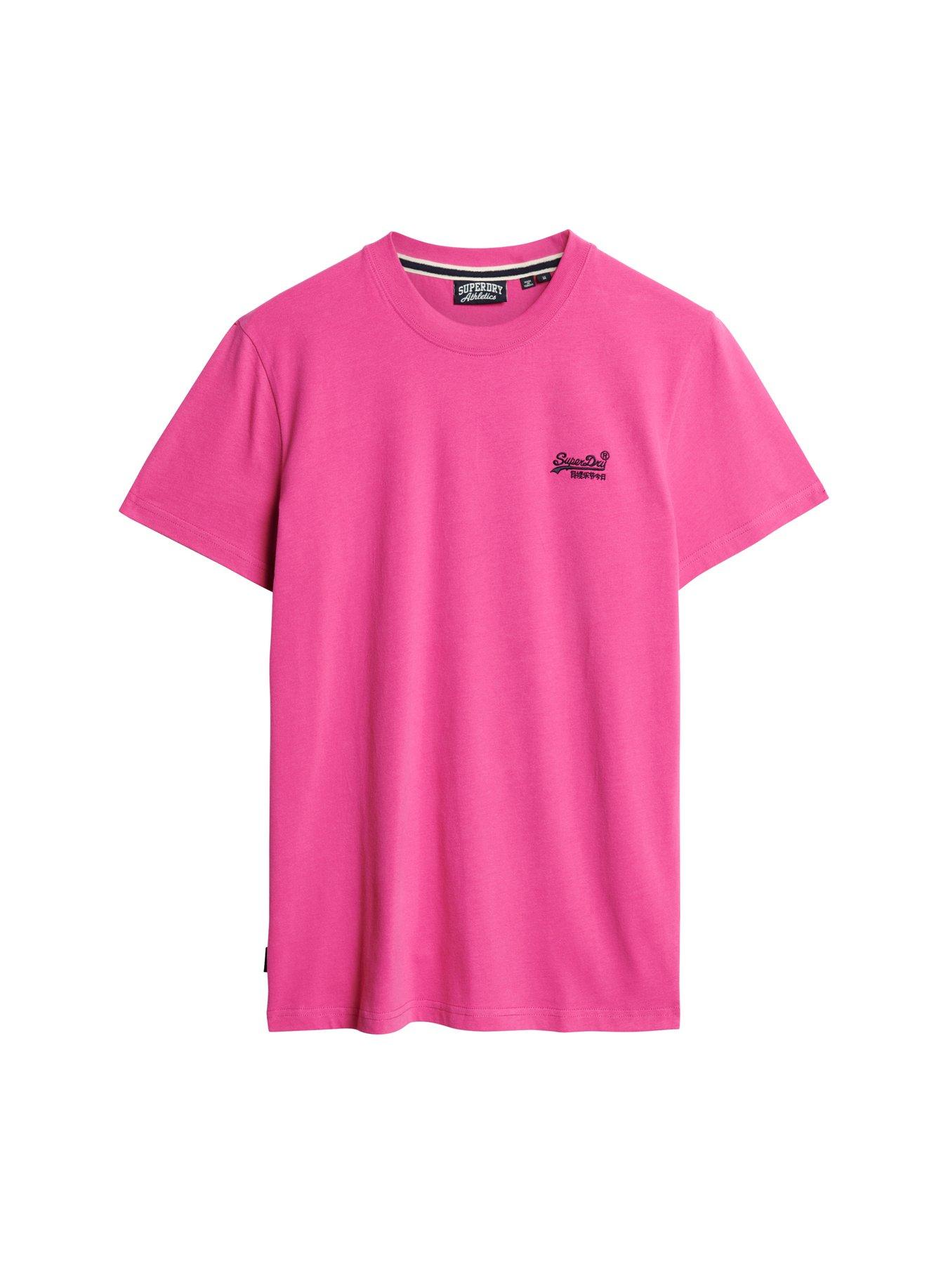 Image 3 of 5 of Superdry Superdry Essential Logo Embroidered T-Shirt - Bright Pink
