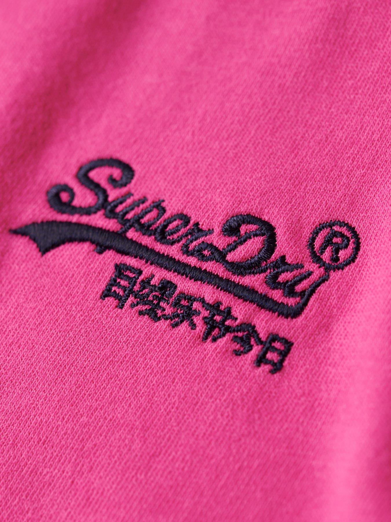Image 5 of 5 of Superdry Superdry Essential Logo Embroidered T-Shirt - Bright Pink