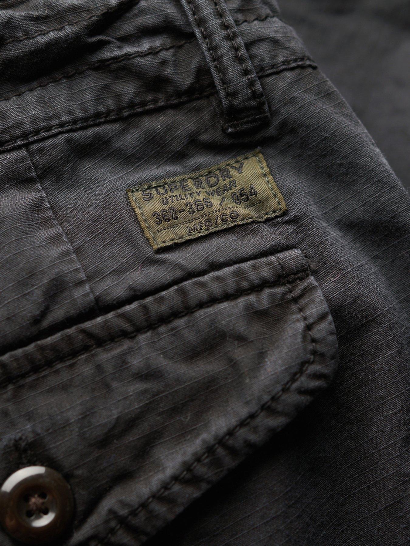 Image 4 of 4 of Superdry Parachute Light Cargo Shorts - Black