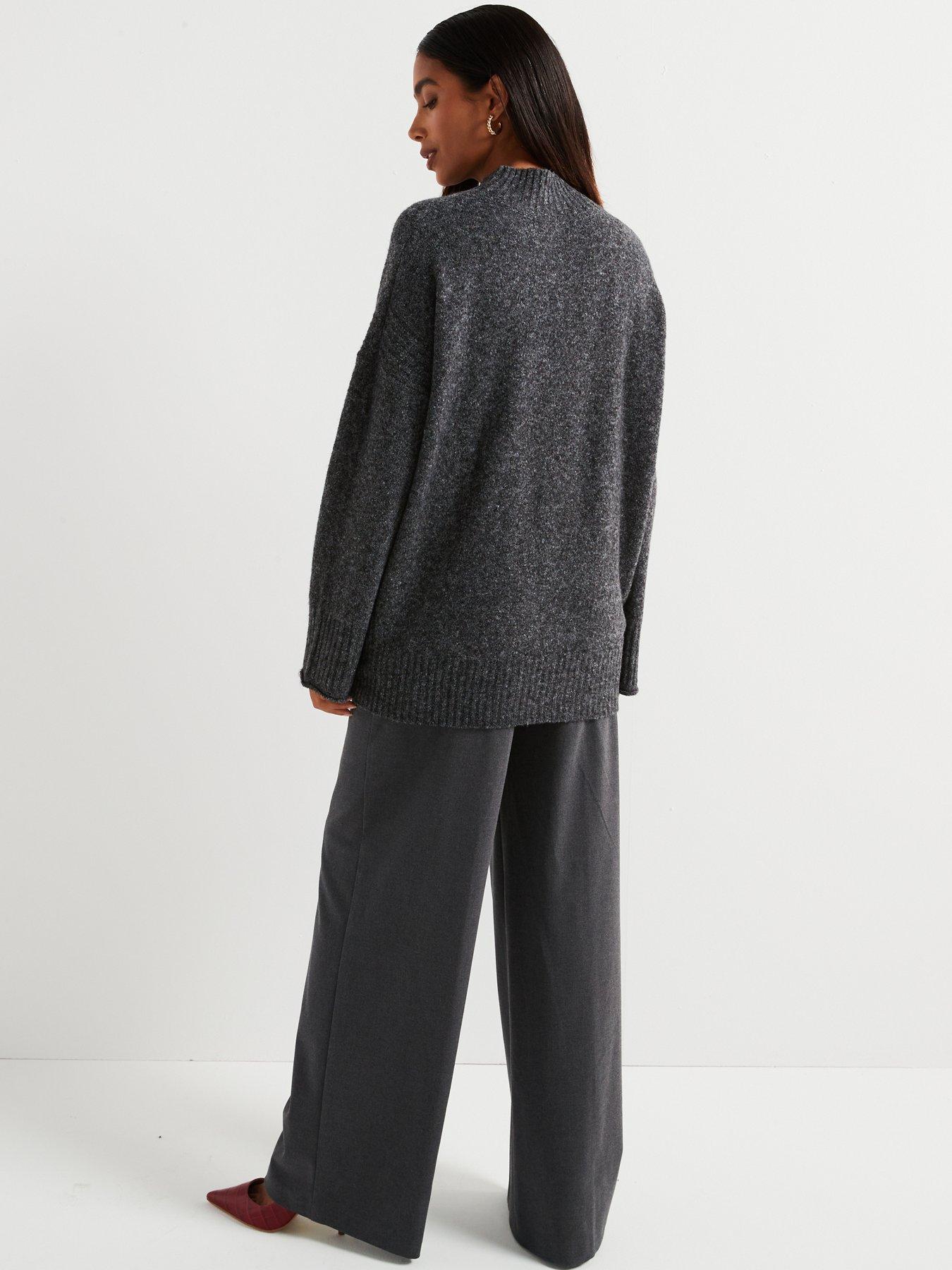 v-by-very-funnel-necknbsplongline-oversized-jumper-charcoalstillFront