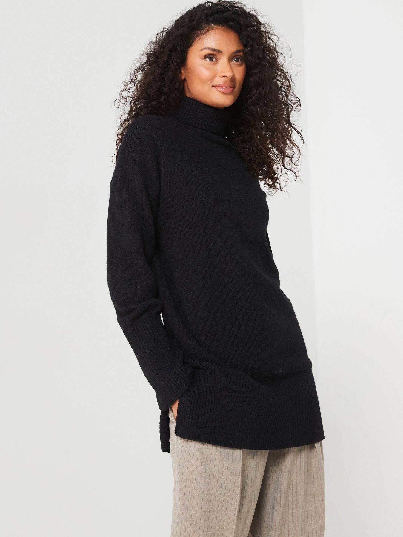 v-by-very-roll-neck-deep-rib-longline-jumper-blackoutfit