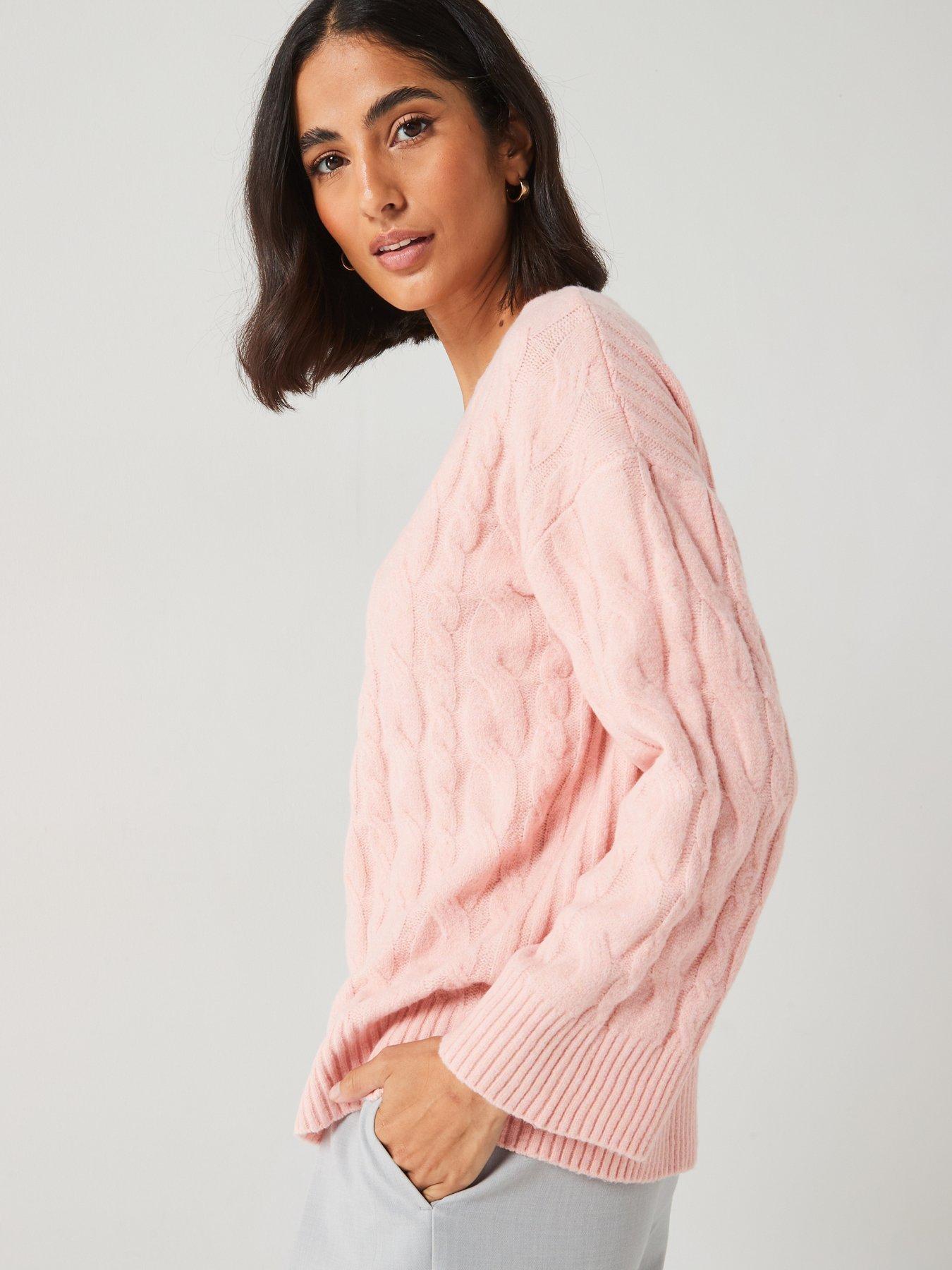 v-by-very-v-neck-cable-jumper-pinkoutfit