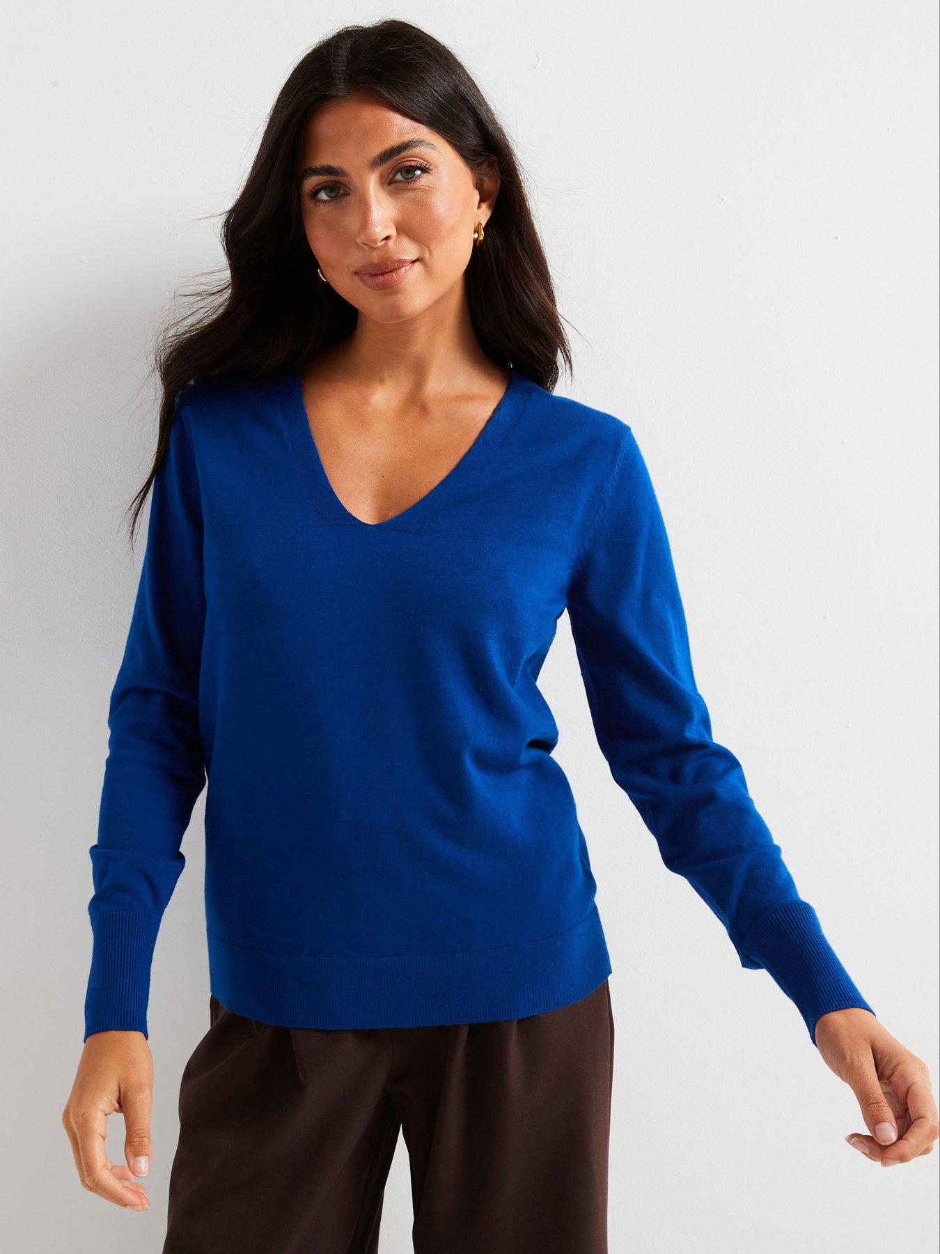 everyday-v-neck-jumper-bright-blue