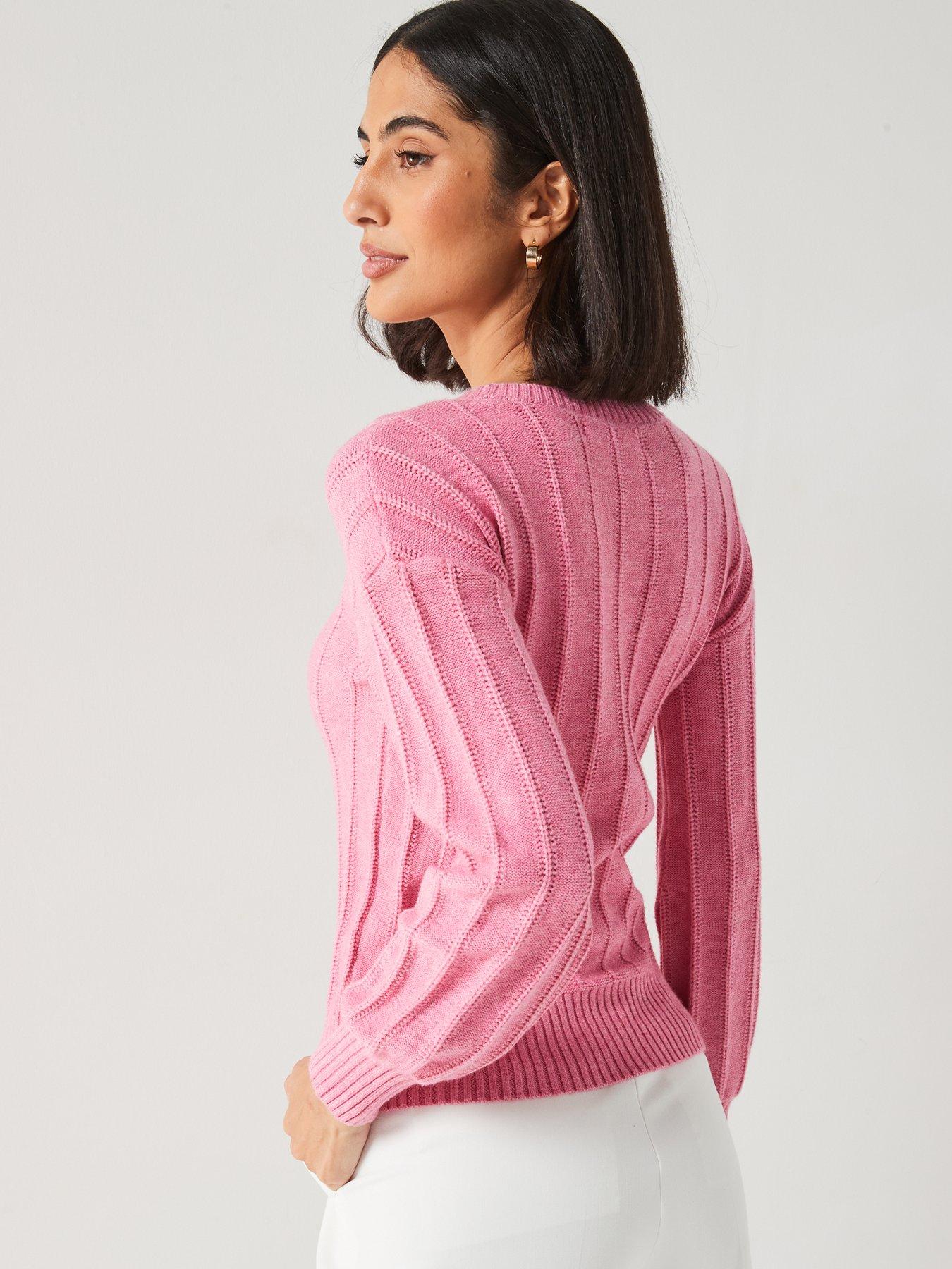 everyday-crew-neck-ribbed-jumper-pinkstillFront