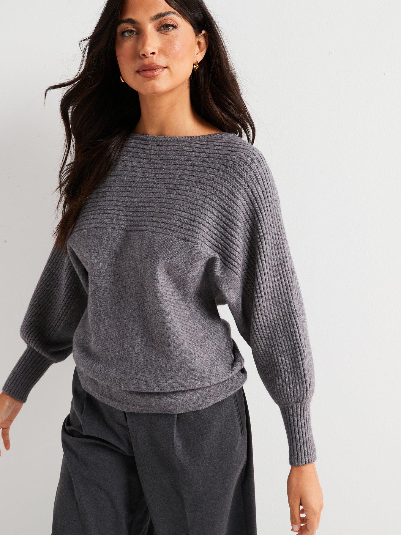 everyday-batwing-slash-neck-jumper-grey