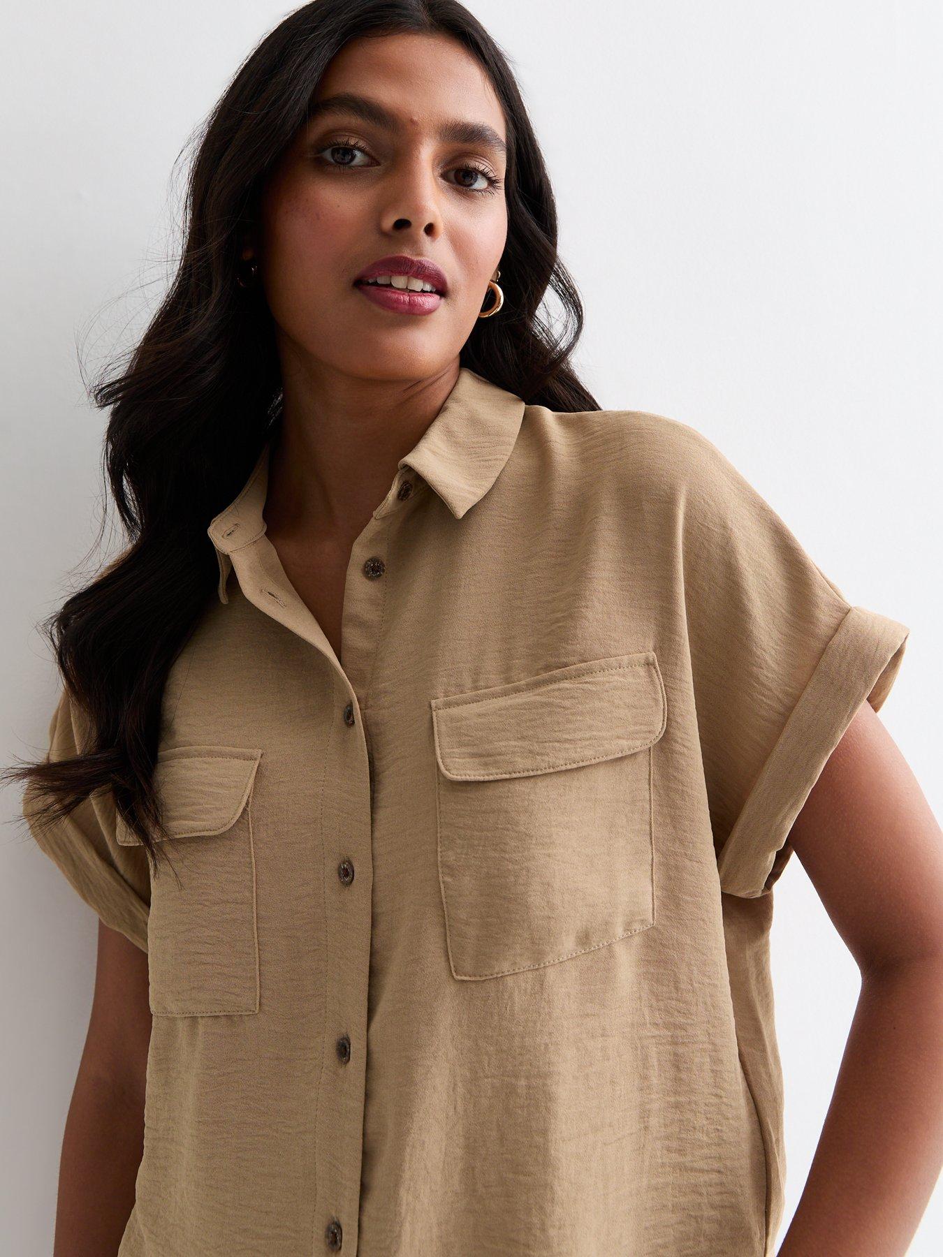 new-look-camel-short-sleeve-shirtoutfit