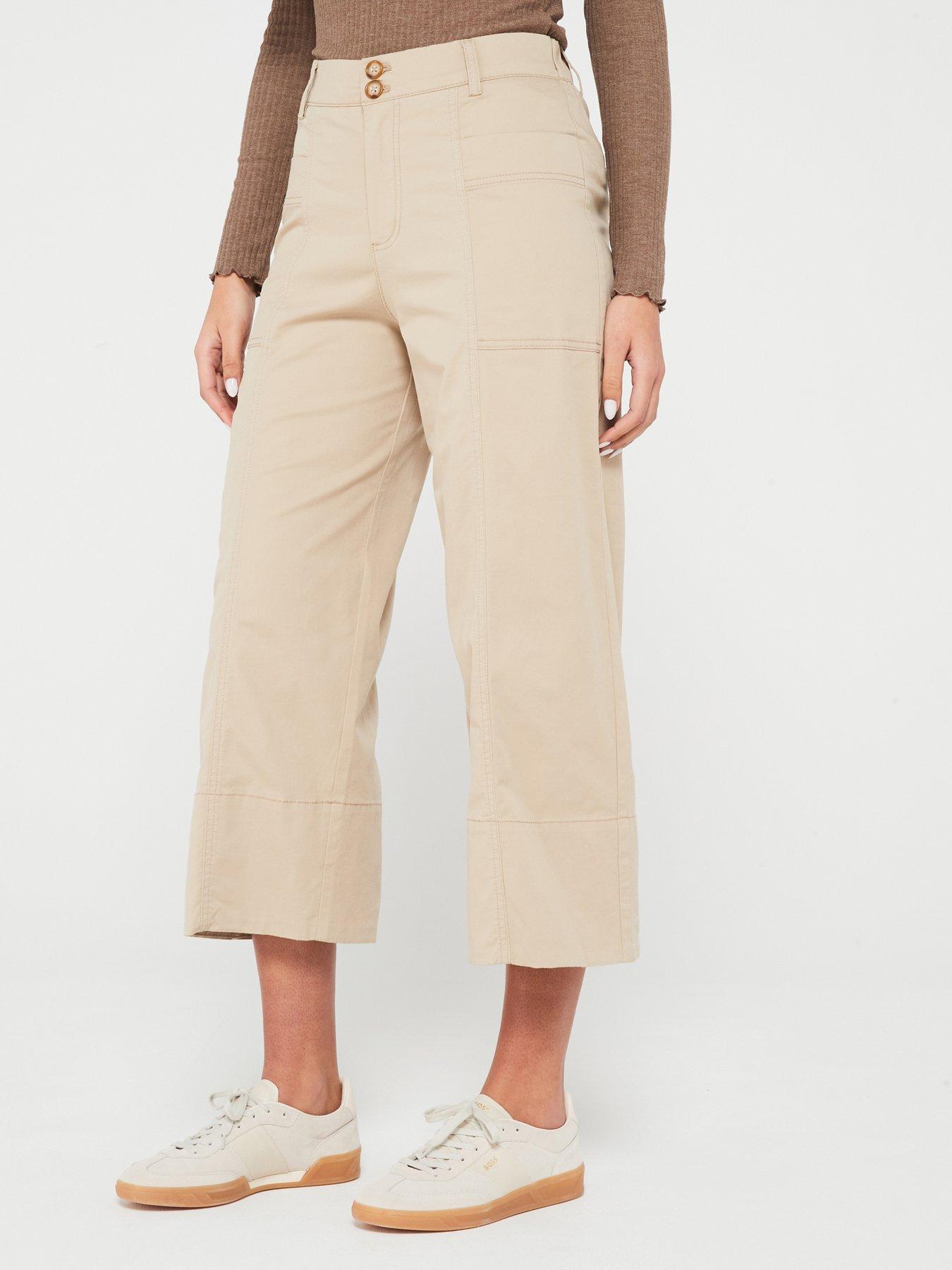 only-high-waisted-culotte-crop-trouser-beige