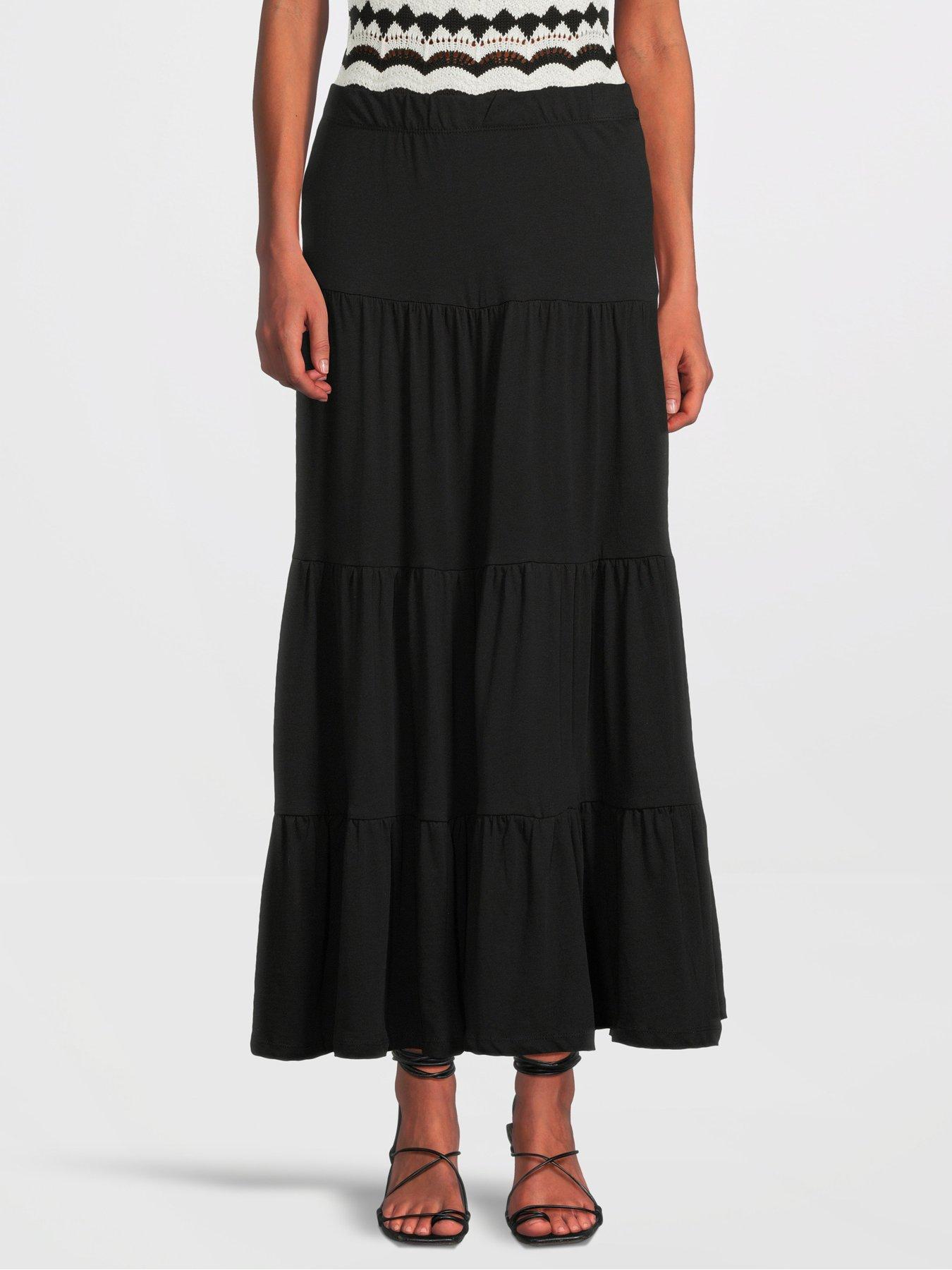 only-tiered-maxi-skirt-black