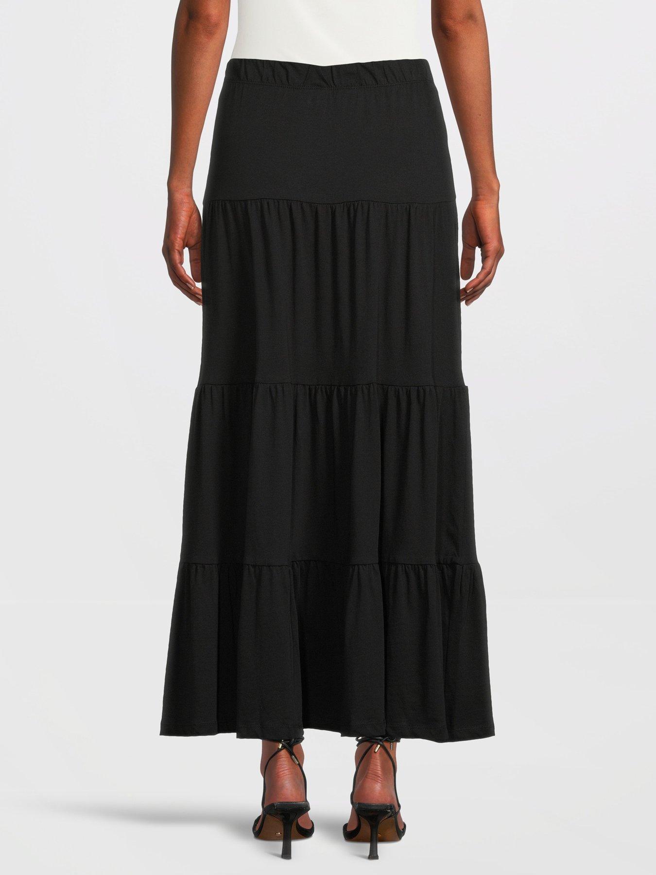 only-tiered-maxi-skirt-blackstillFront