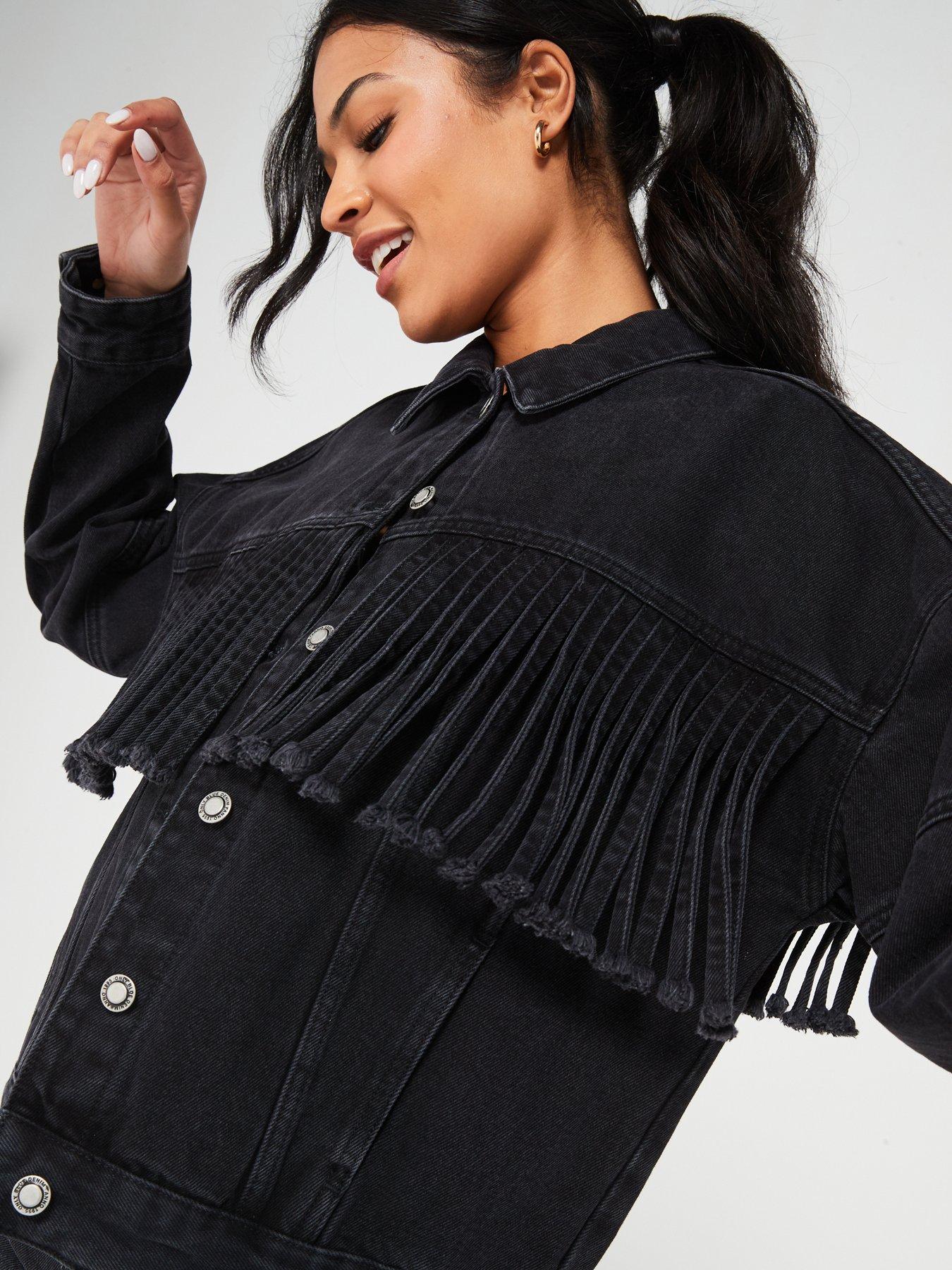 only-fringe-detail-denim-jacket-blackoutfit