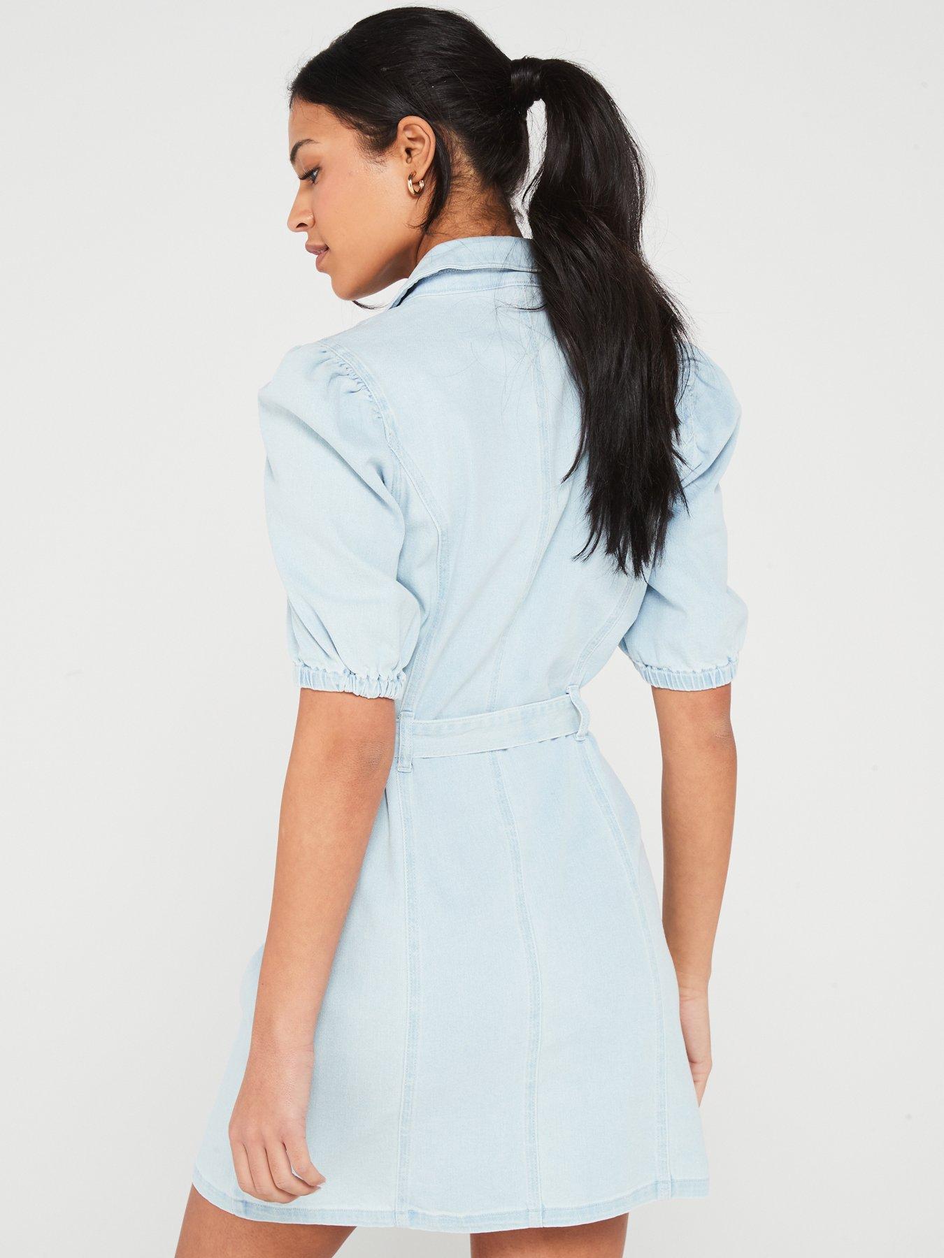 only-belted-denim-dress-light-bluestillFront