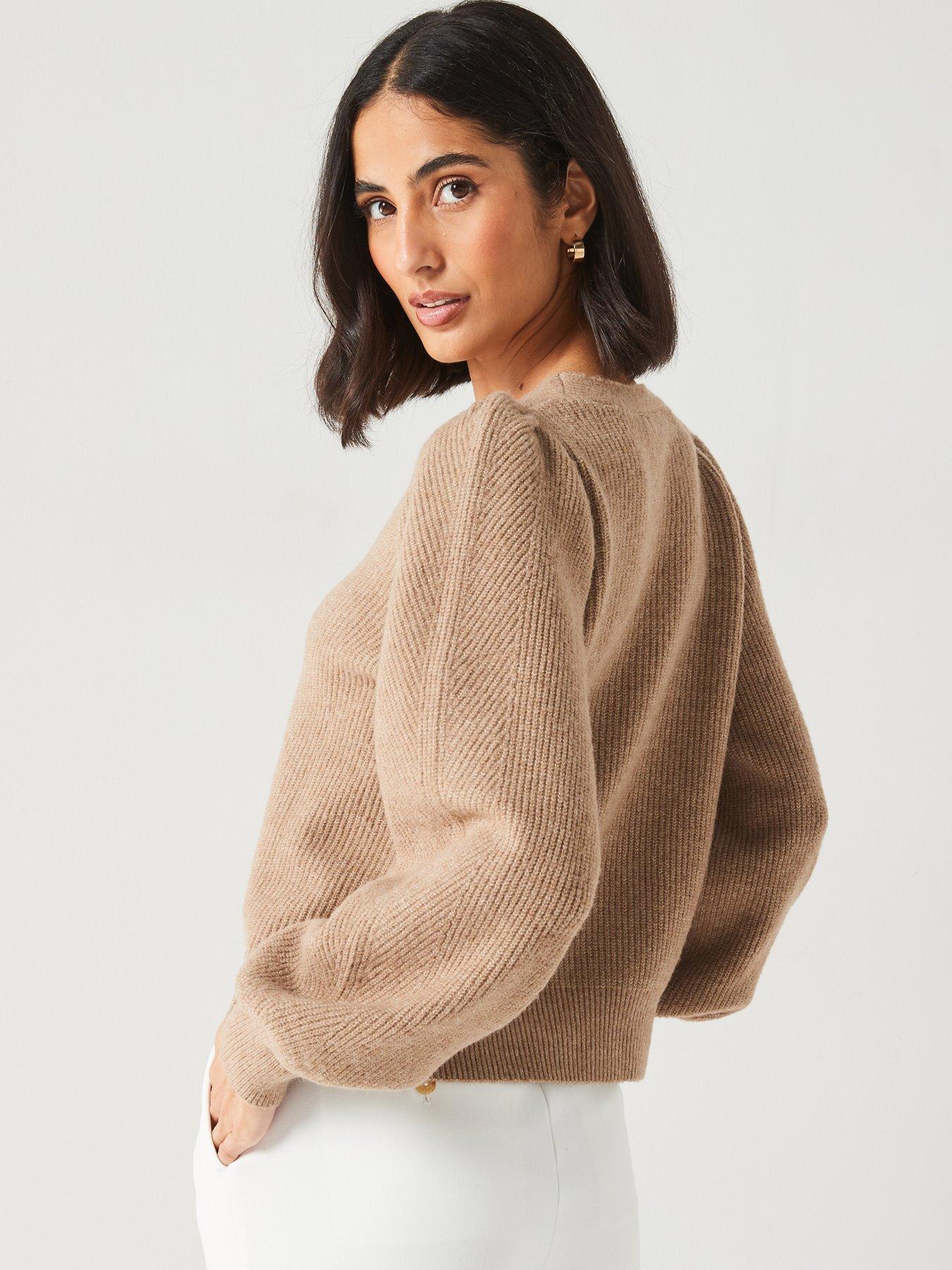 v-by-very-rib-v-neck-cardigan-with-wool-neutralstillFront