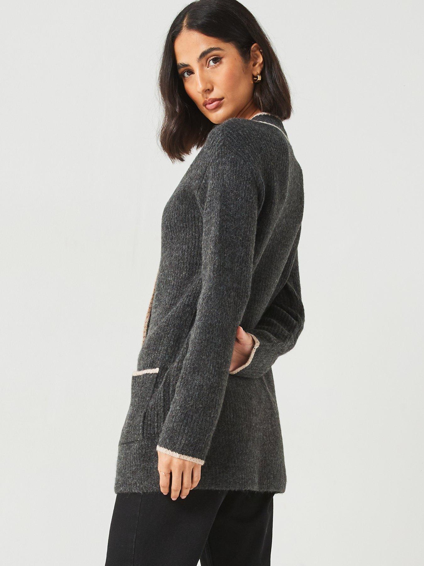 v-by-very-longline-pocket-detail-cardigan-blackstillFront