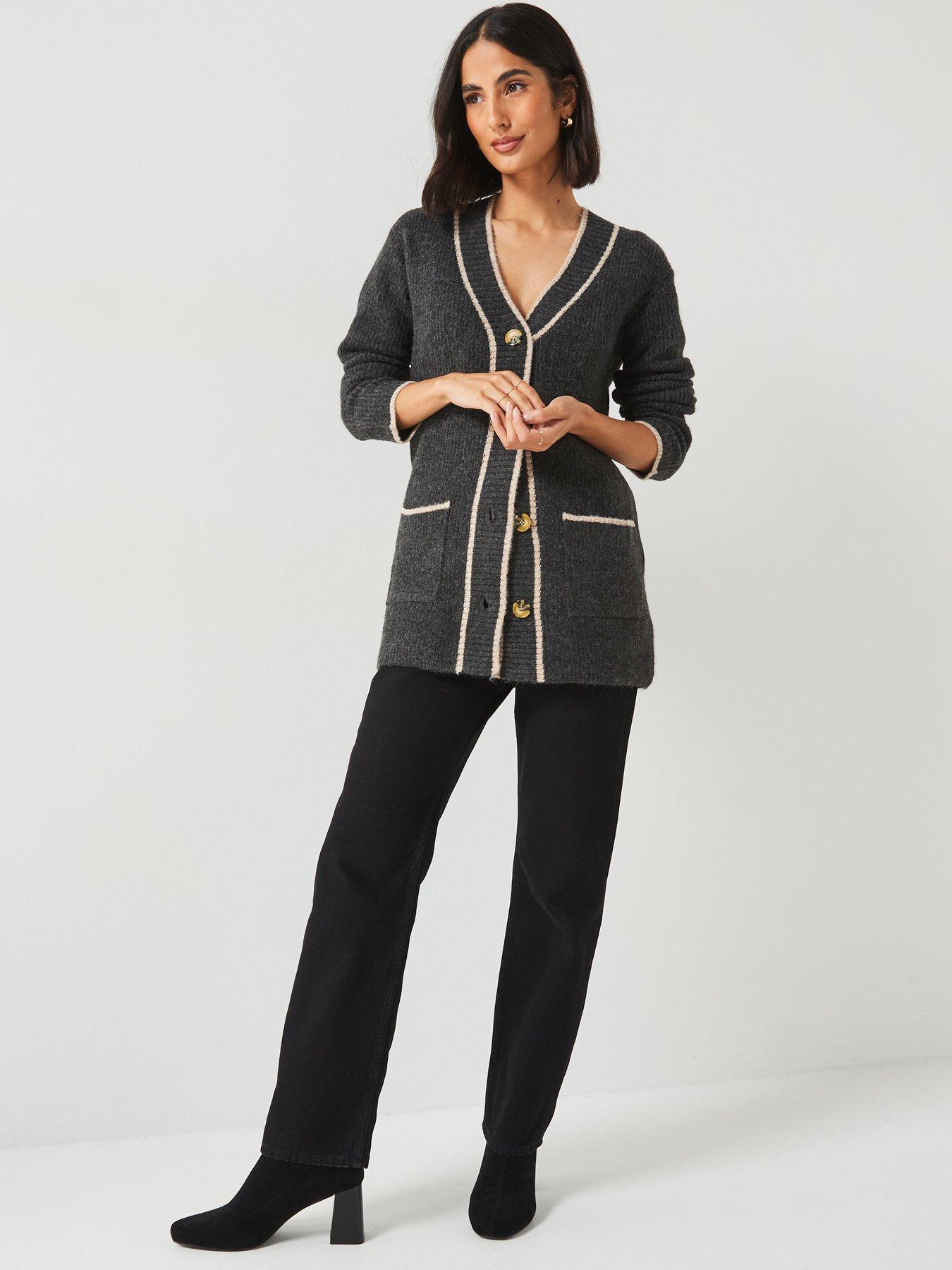 v-by-very-longline-pocket-detail-cardigan-blackback