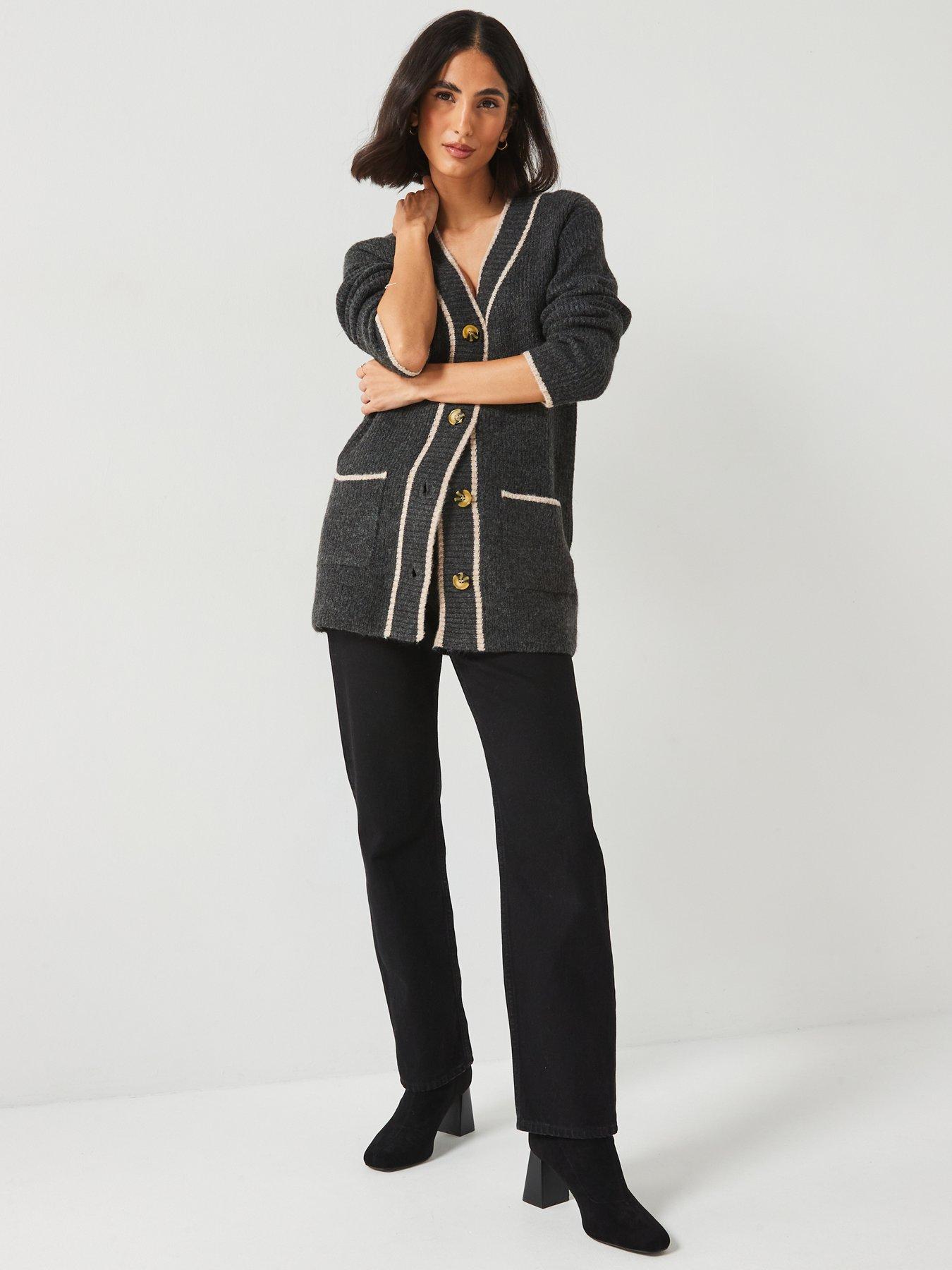 v-by-very-longline-pocket-detail-cardigan-blackdetail