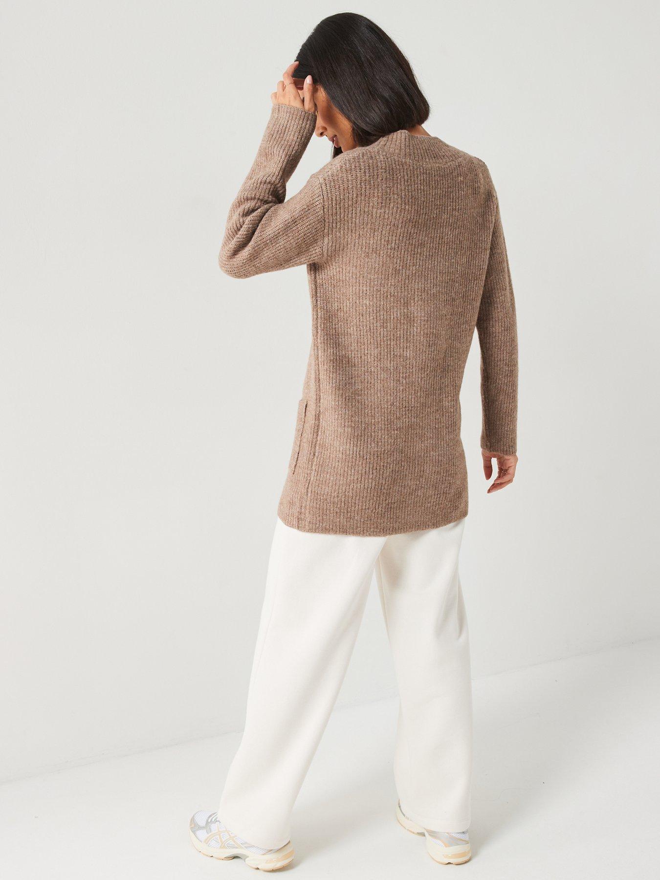 v-by-very-longline-pocket-detail-cardigan-naturalstillFront