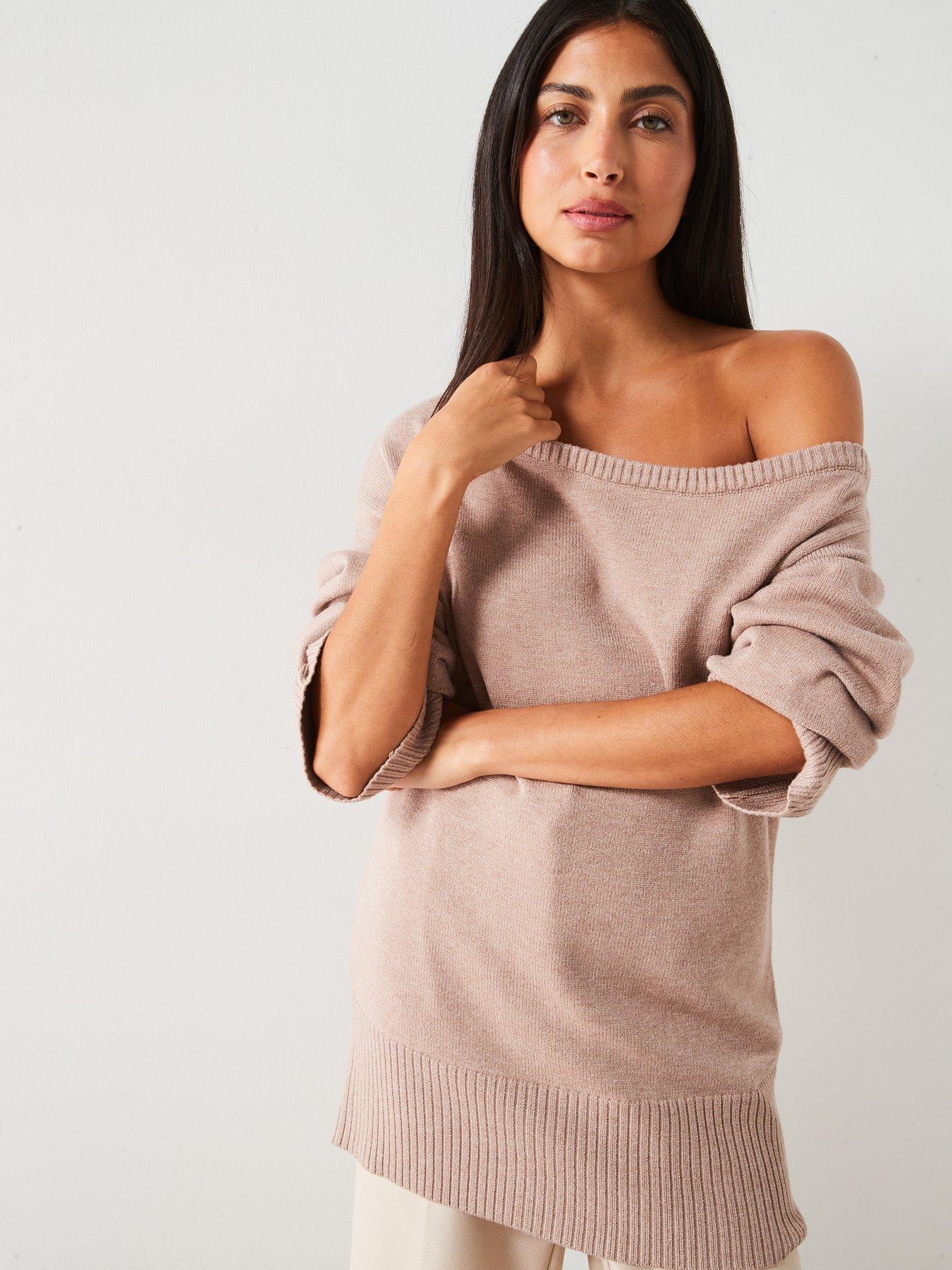 v-by-very-off-the-shoulder-longline-jumper-beige