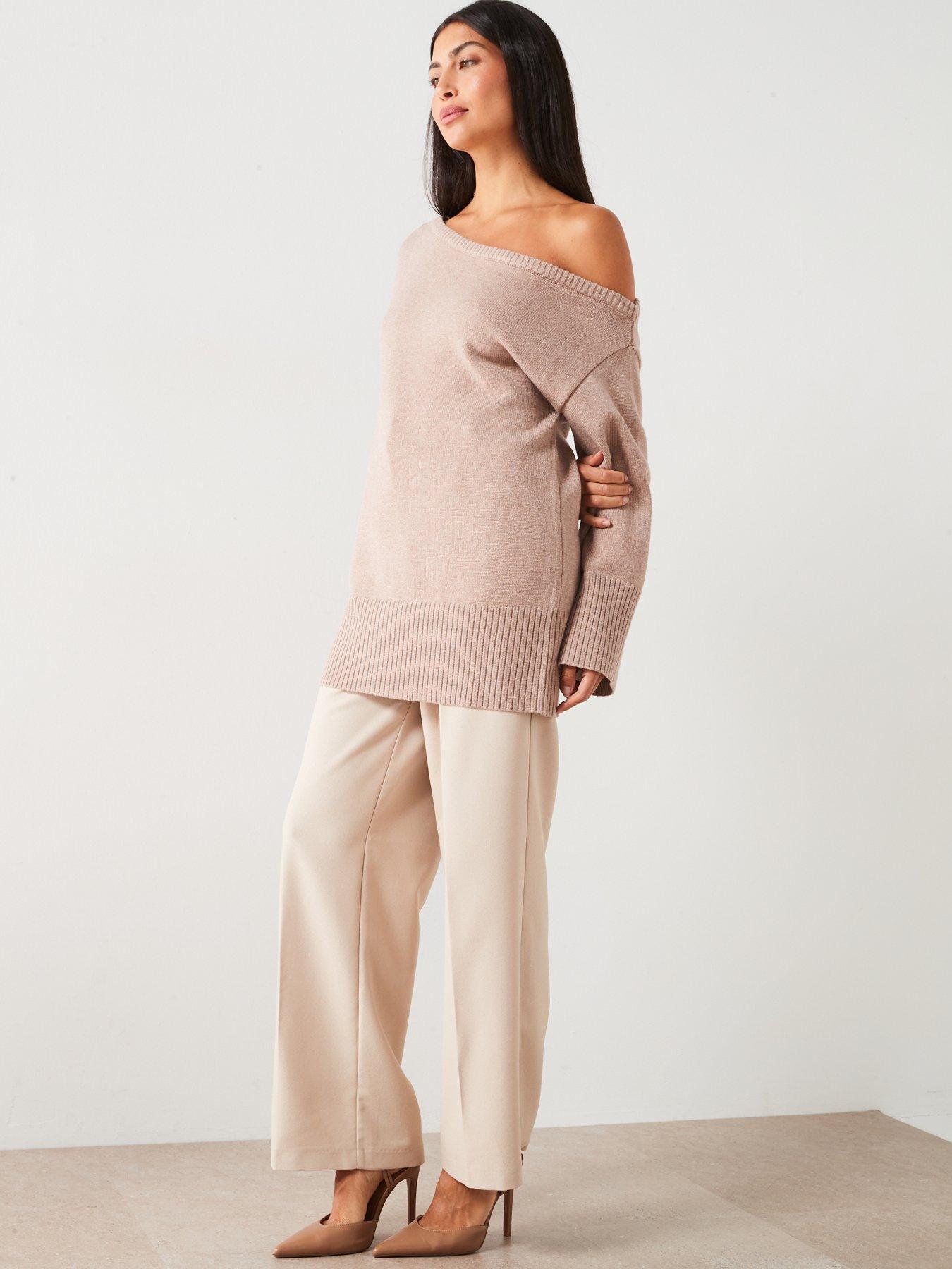 v-by-very-off-the-shoulder-longline-jumper-beigedetail