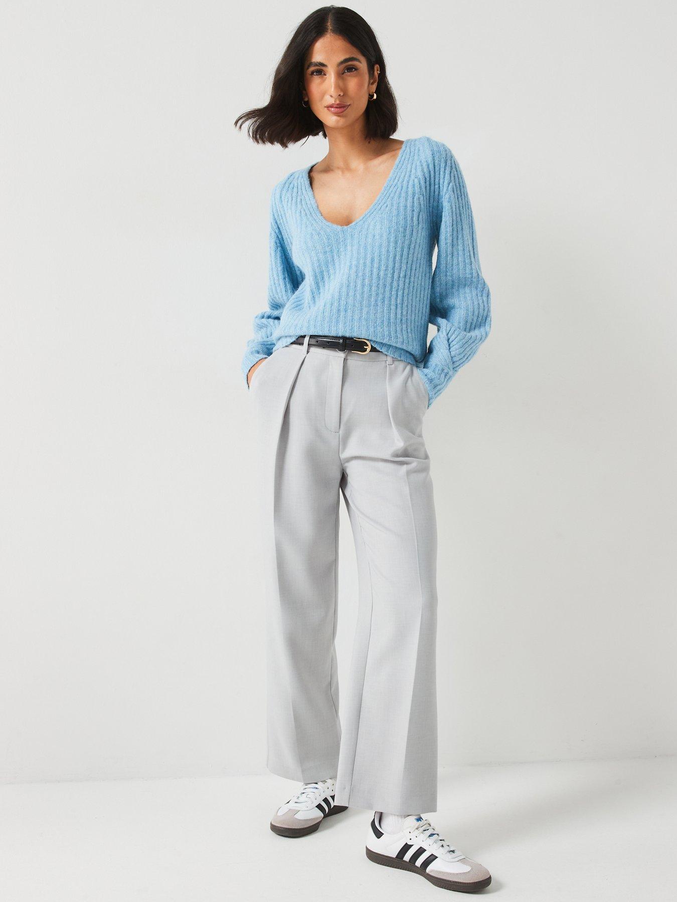 v-by-very-v-neck-pleated-knitted-jumper-light-blueback