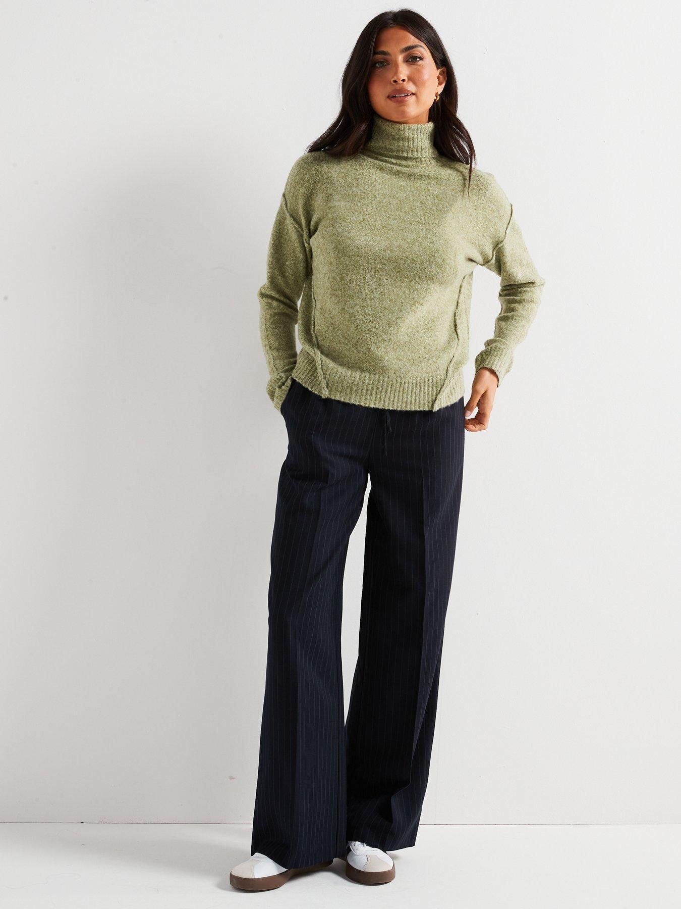 v-by-very-roll-neck-seam-detail-jumper-greenback