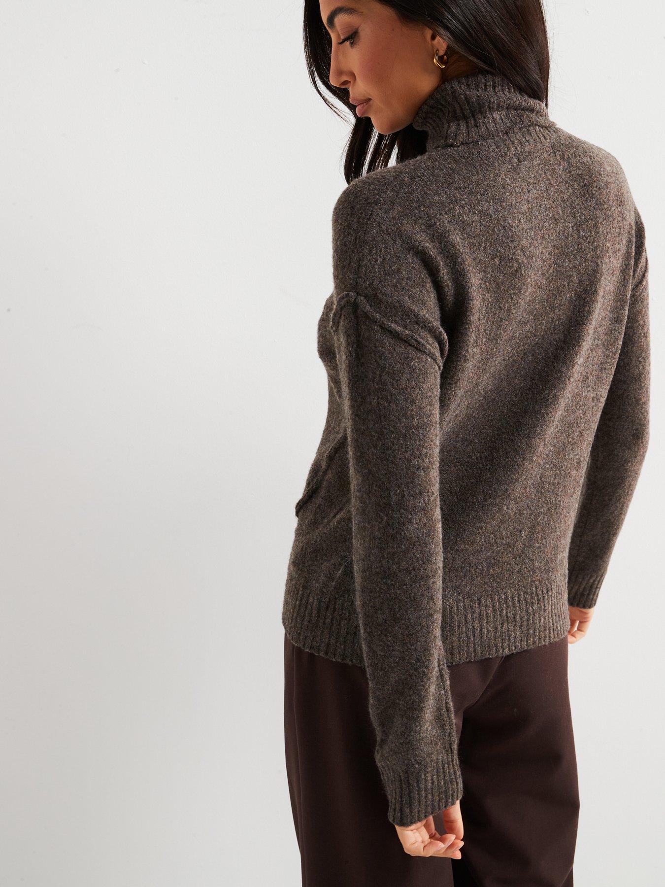 v-by-very-roll-neck-seam-detail-jumper-browndetail