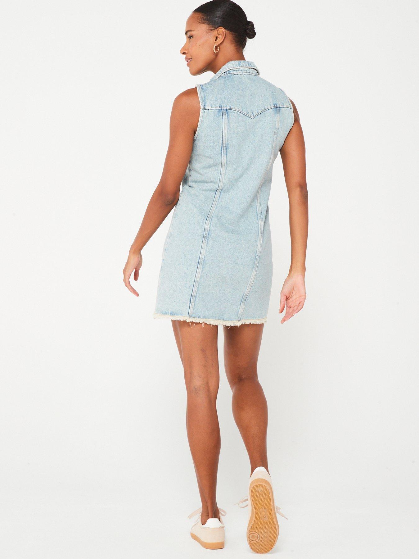 only-sleeveless-denim-shirt-dress-light-bluestillFront