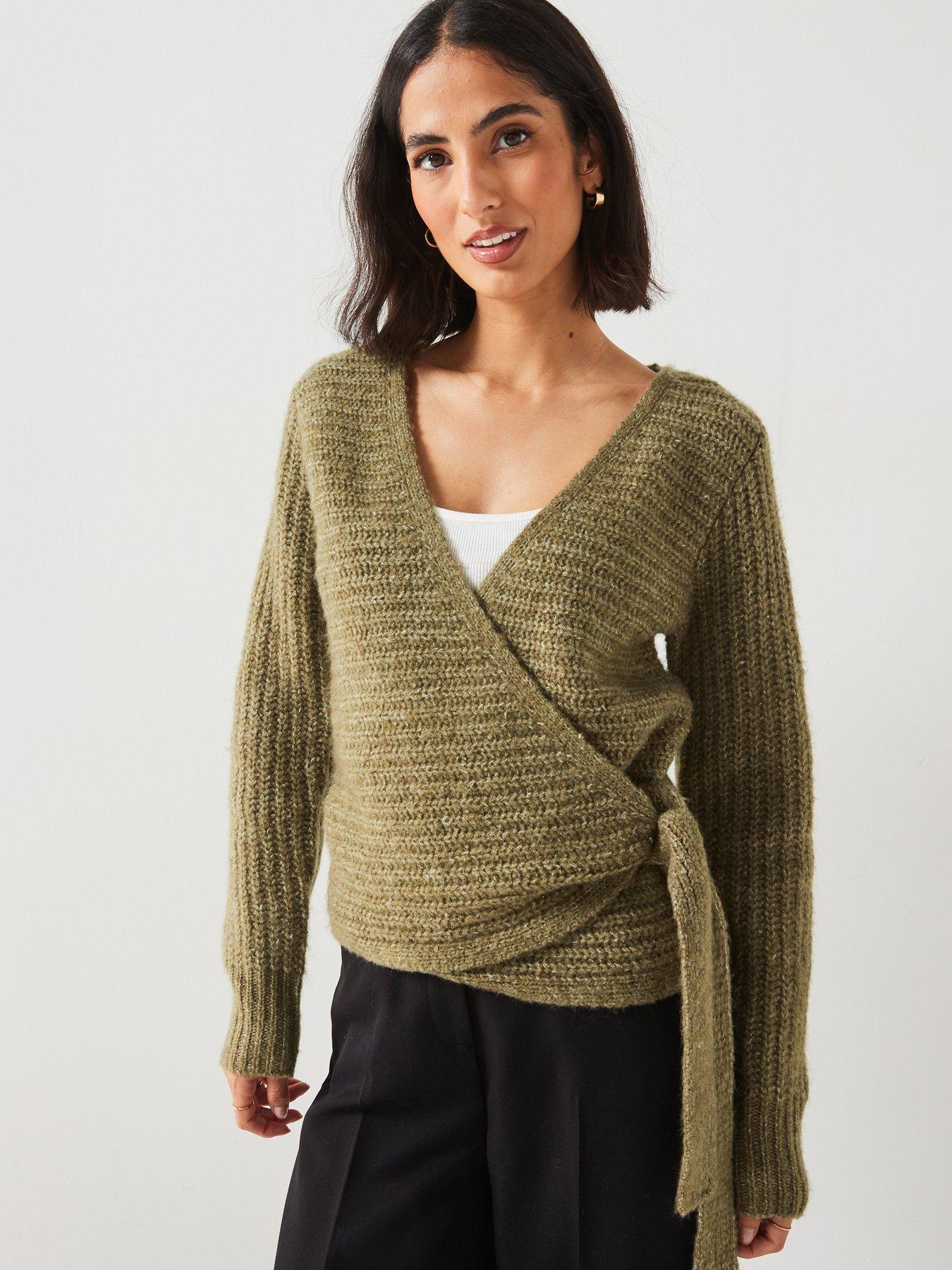 v-by-very-knitted-wrap-textured-cardigan-khaki