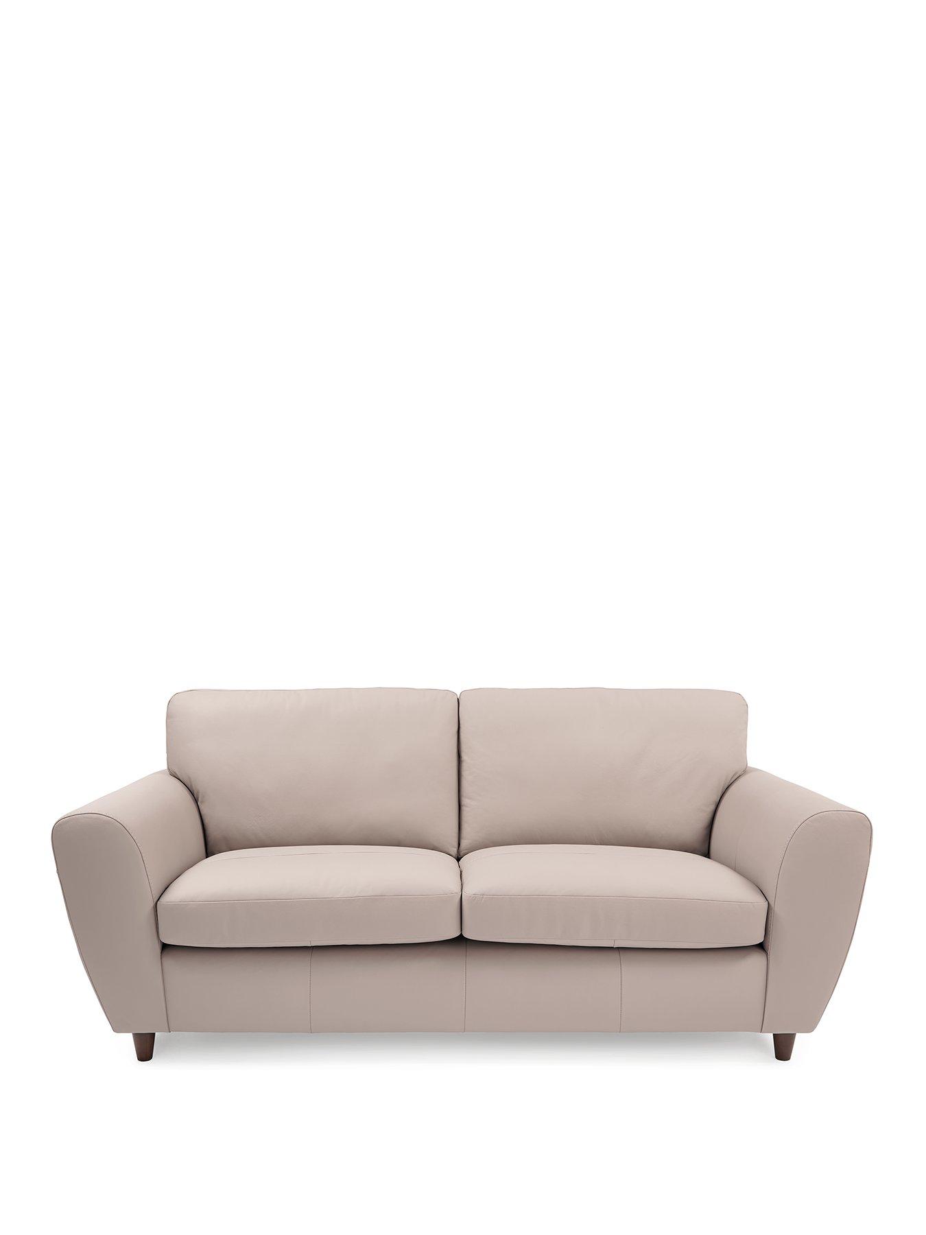 Image 2 of 7 of The Very Collection Shay 3 Seater 100%&nbsp;Leather Standard Back&nbsp;Sofa