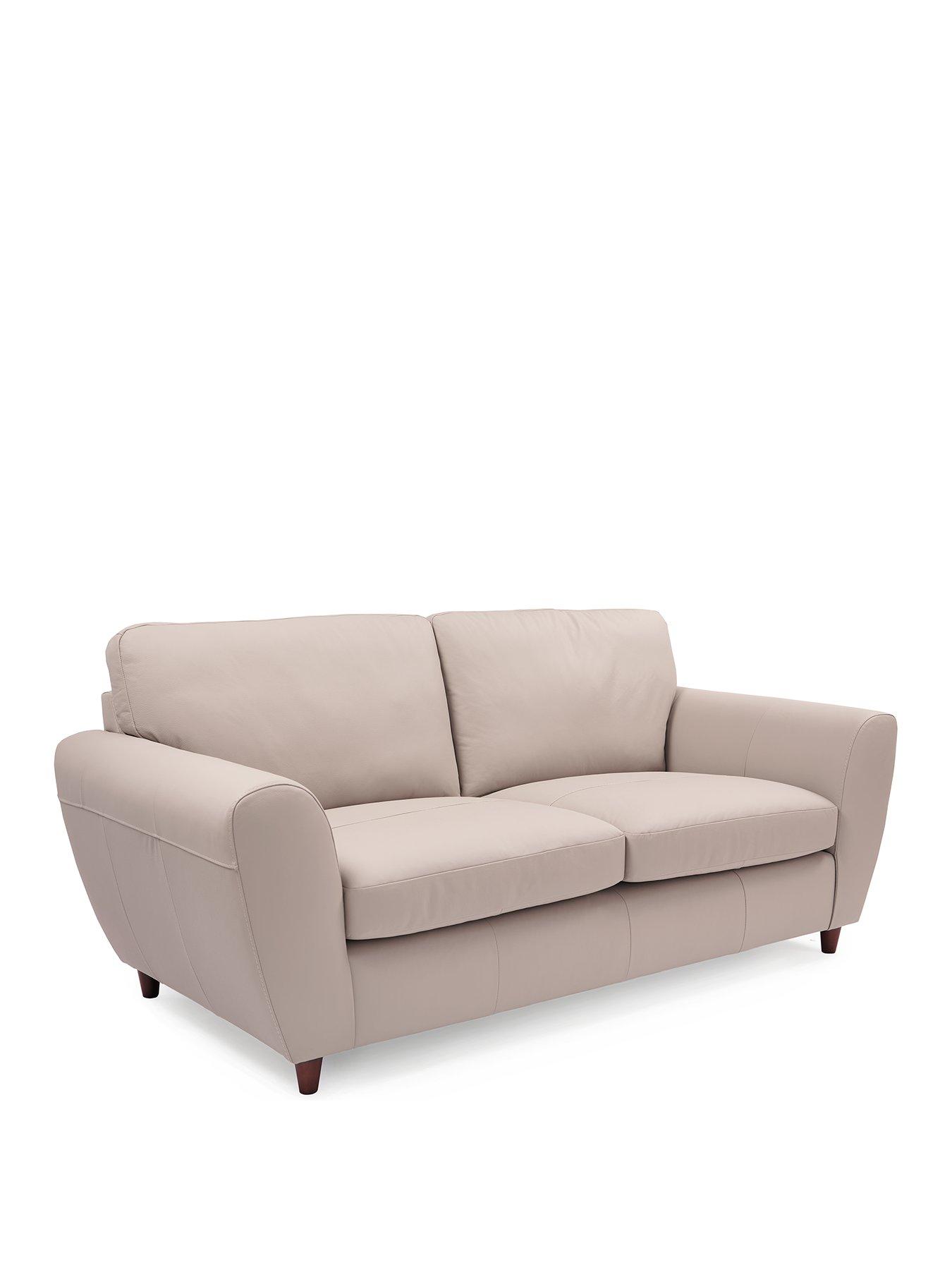 Image 3 of 7 of The Very Collection Shay 3 Seater 100%&nbsp;Leather Standard Back&nbsp;Sofa