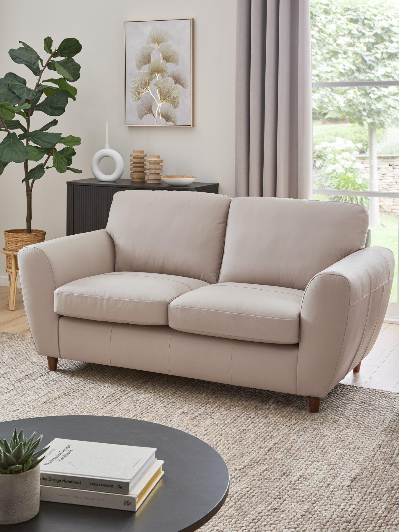 very-home-shay-2-seater-100-leather-standard-back-sofa