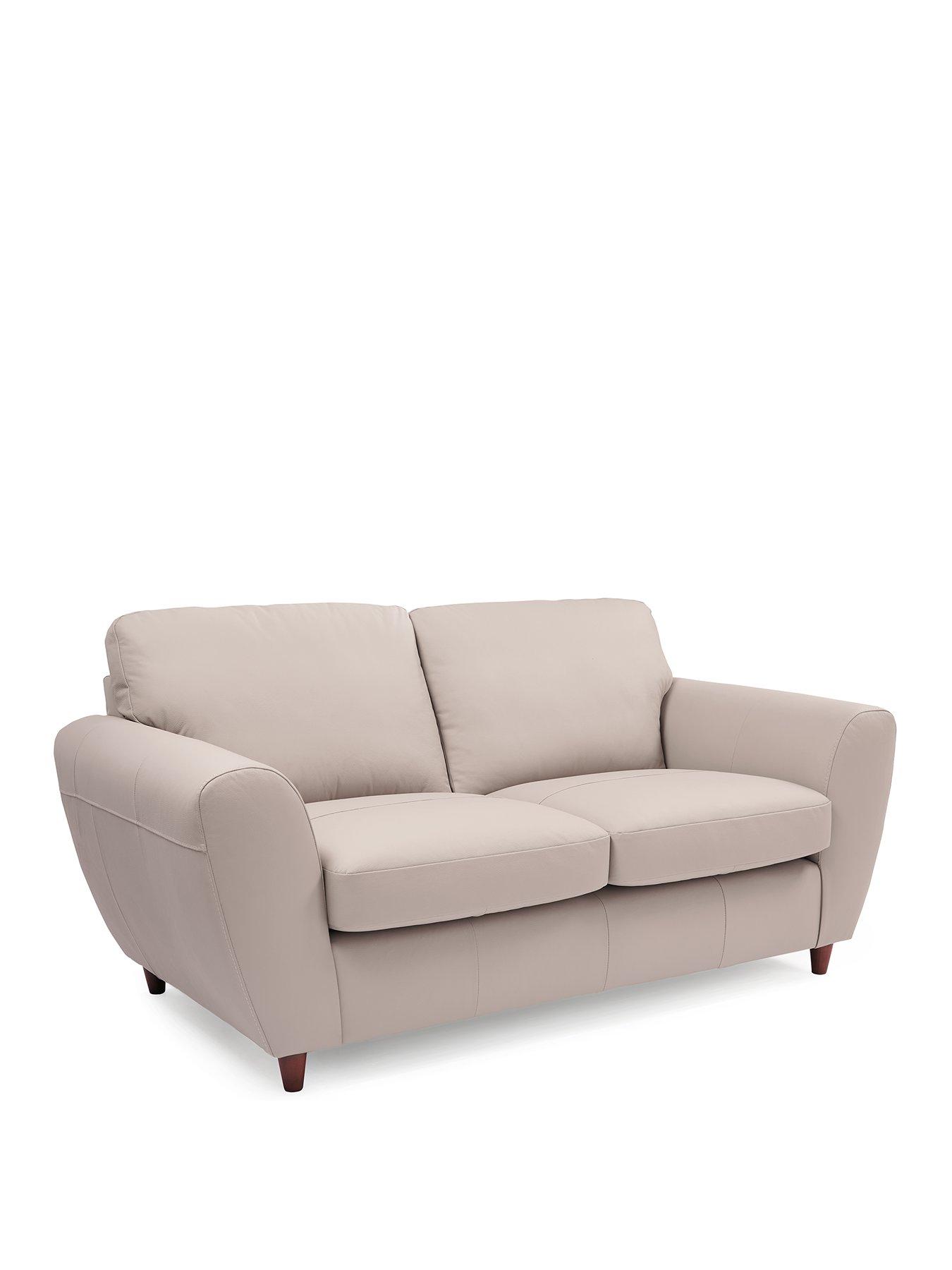 very-home-shay-2-seater-100-leather-standard-back-sofaback