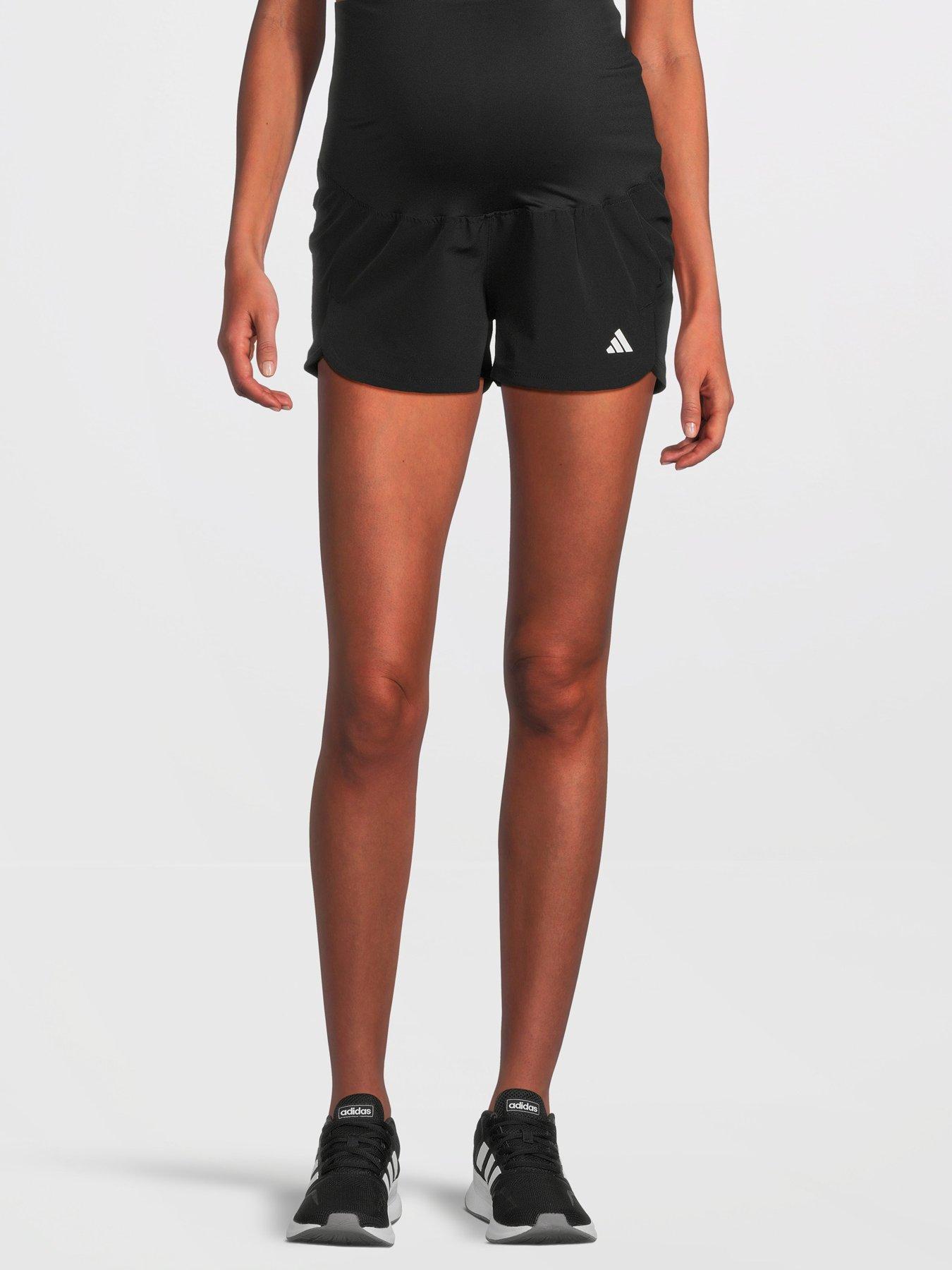 adidas-womens-training-pacer-maternity-shorts-blackfront