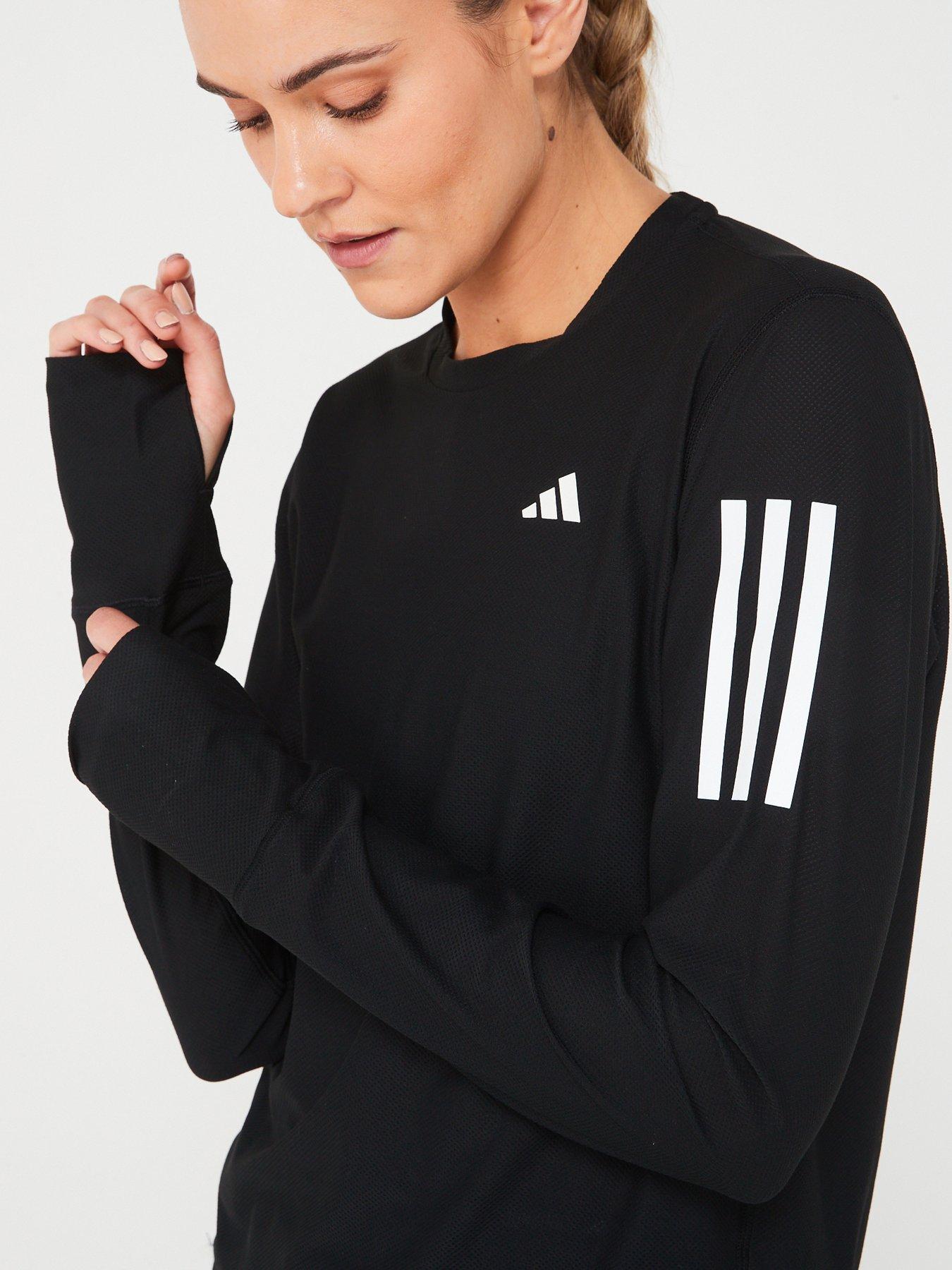 adidas-womens-running-own-the-run-long-sleeve-tee-blackoutfit