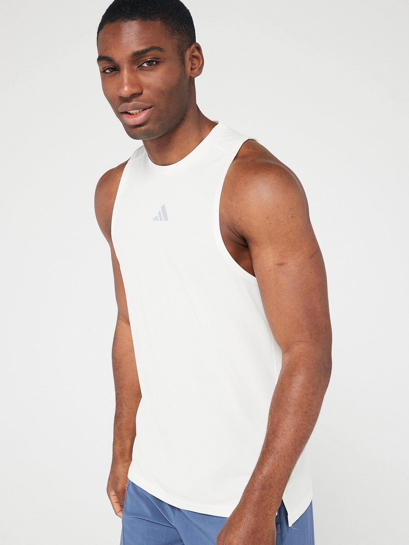 adidas Men s Training HIIT 3 Stripe Tank White Very Ireland