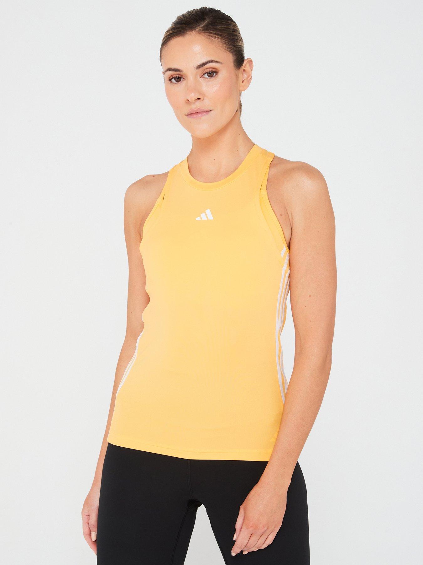 adidas-womens-train-essentials-3-stripe-tank-orange